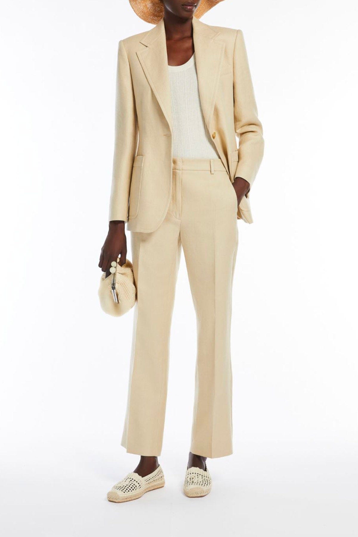MAXMARA&#39;S BRANDS PANTALONE LUNGO  Pantaloni in cotone e lino donna Weekend Max Mara Agape