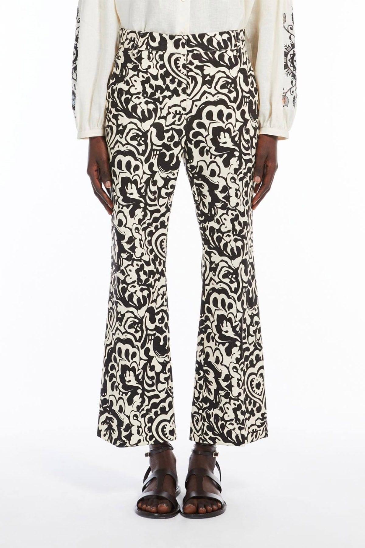 MAXMARA&#39;S BRANDS PANTALONE LUNGO  Pantaloni in cotone fantasia donna Weekend Max Mara Cadmio