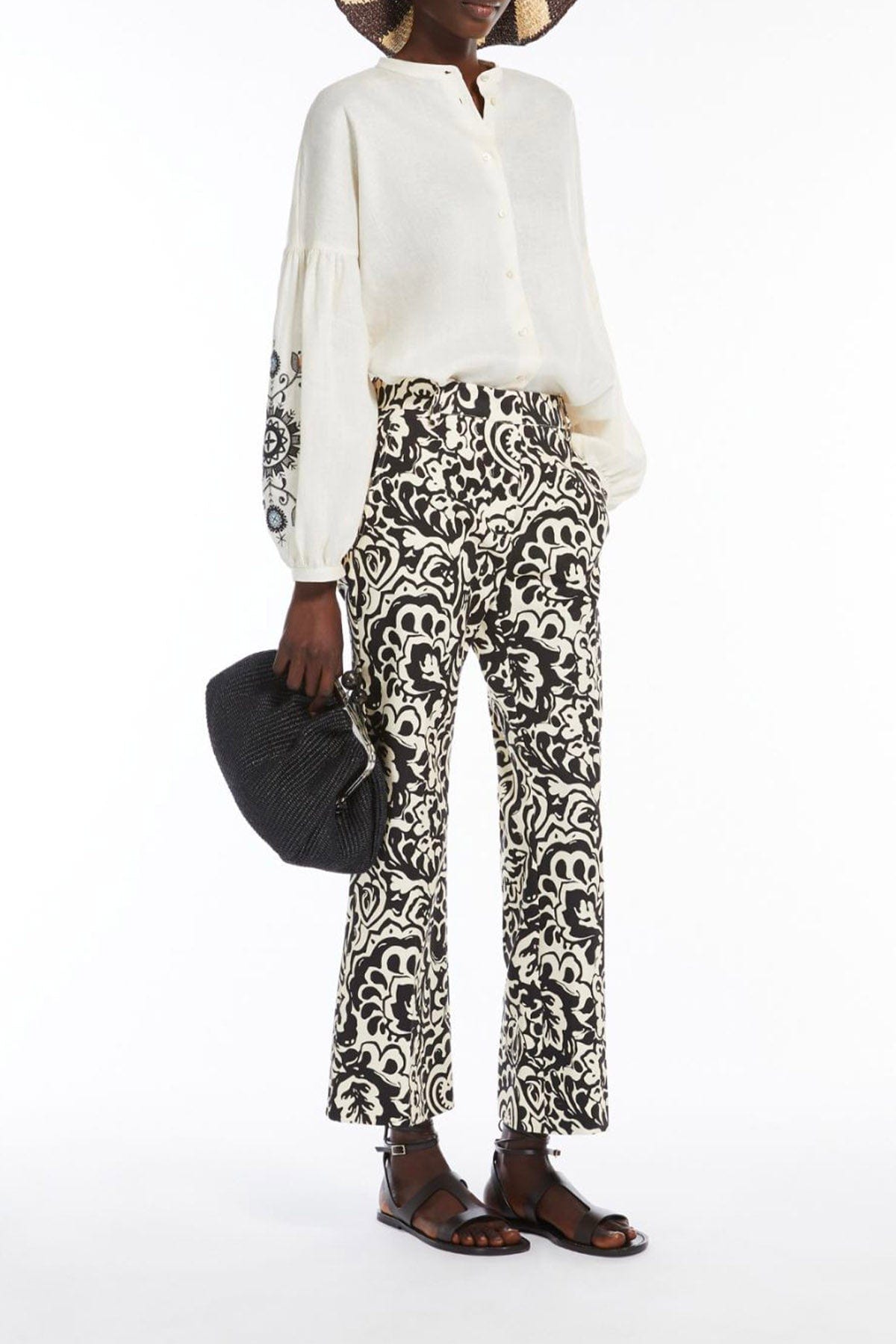 MAXMARA&#39;S BRANDS PANTALONE LUNGO  Pantaloni in cotone fantasia donna Weekend Max Mara Cadmio