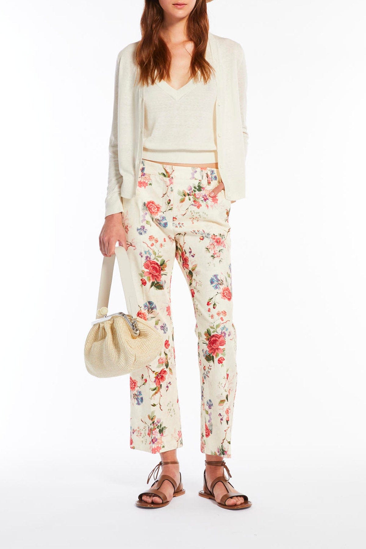 MAXMARA&#39;S BRANDS PANTALONE LUNGO  Pantaloni in cotone fantasia donna Weekend Max Mara Cadmio
