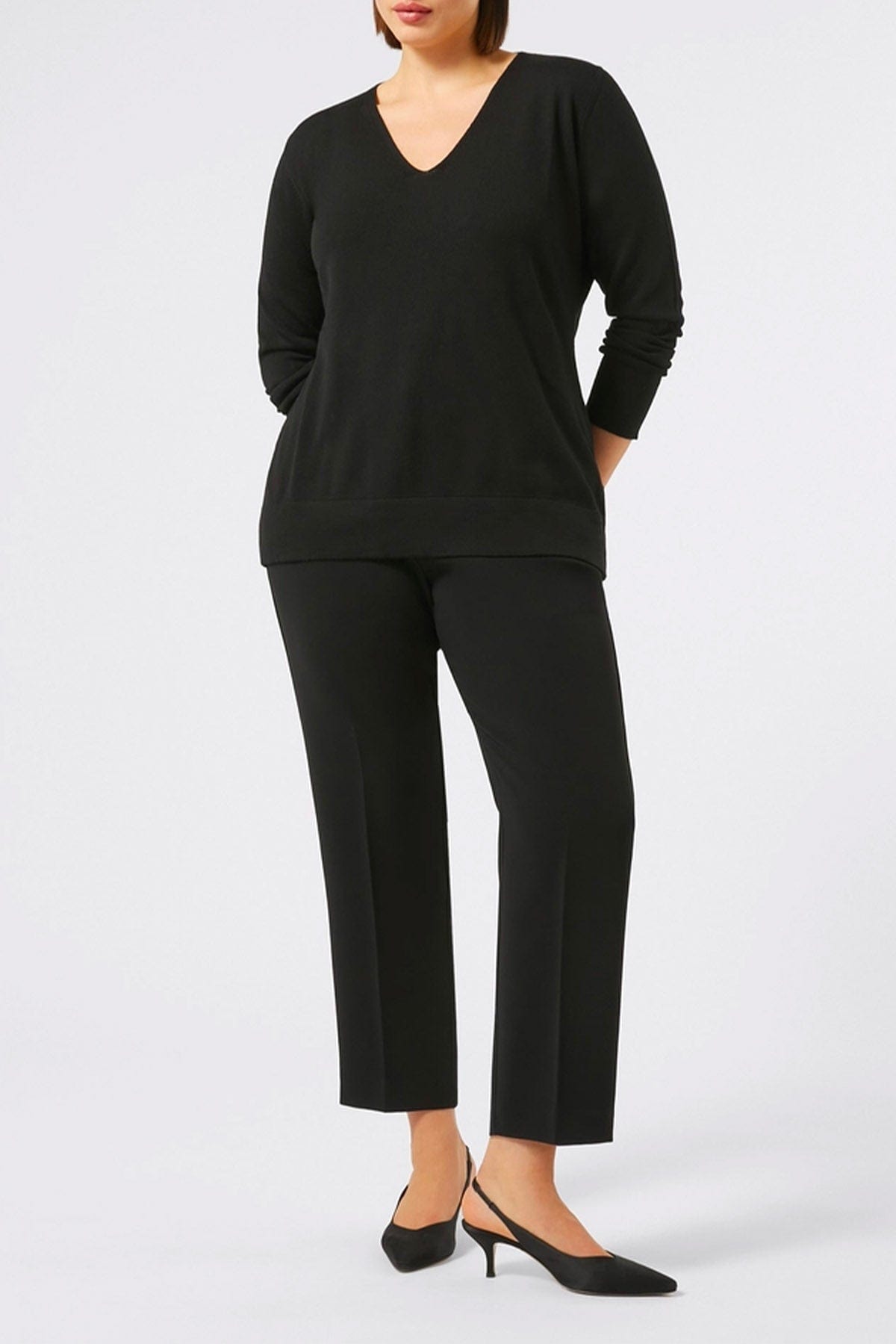 MAXMARA&#39;S BRANDS PANTALONE LUNGO  Pantaloni neri donna Marina Rinaldi Ravel
