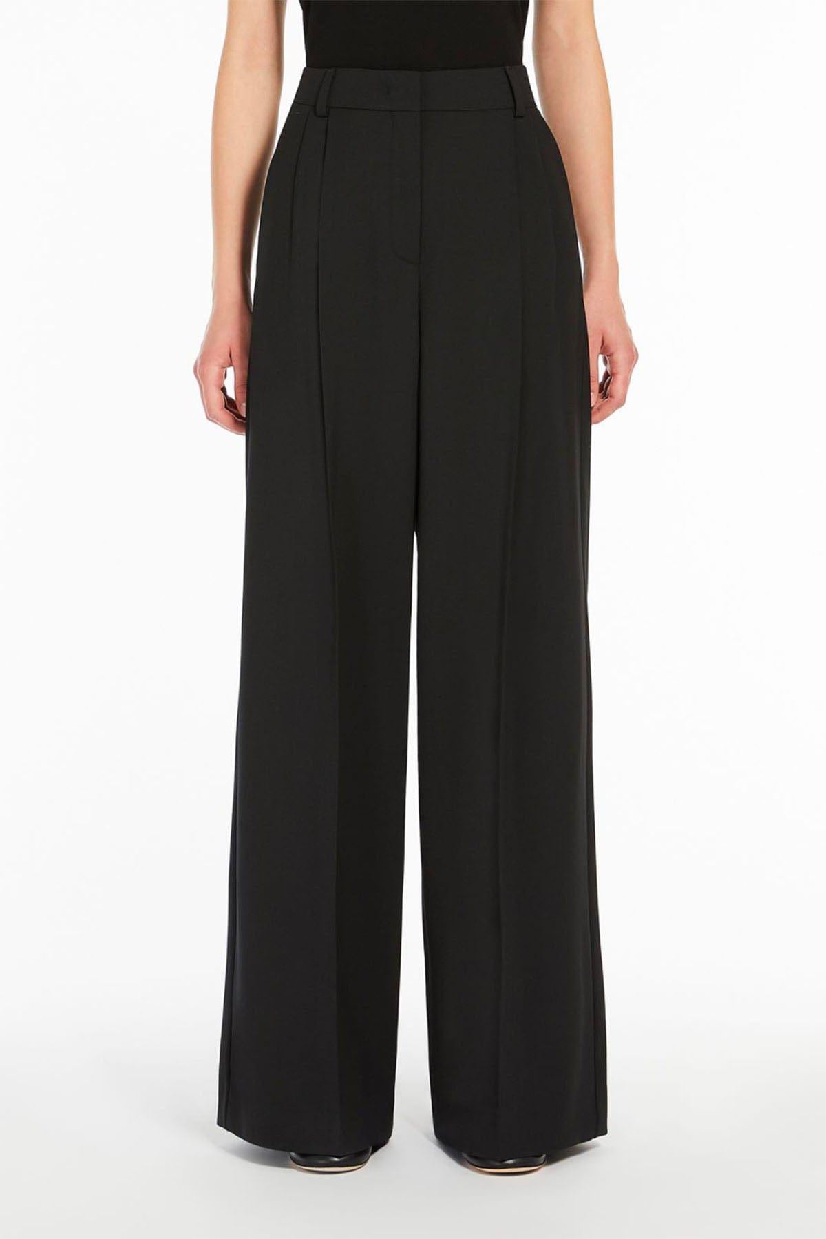 MAXMARA&#39;S BRANDS PANTALONE LUNGO  Pantaloni Neri Donna Max Mara Weekend Baiocco