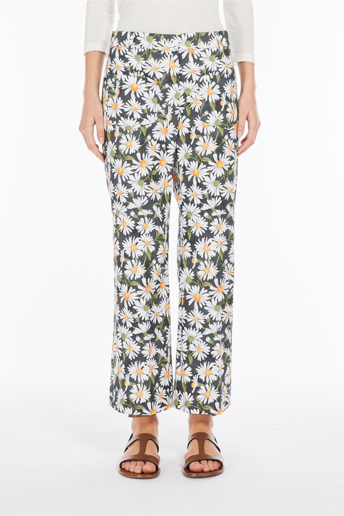 MAXMARA&#39;S BRANDS PANTALONE LUNGO  STAMPA MARGHERITE / 34 Pantaloni donna stampa margherite Max Mara Weekend Arten1234