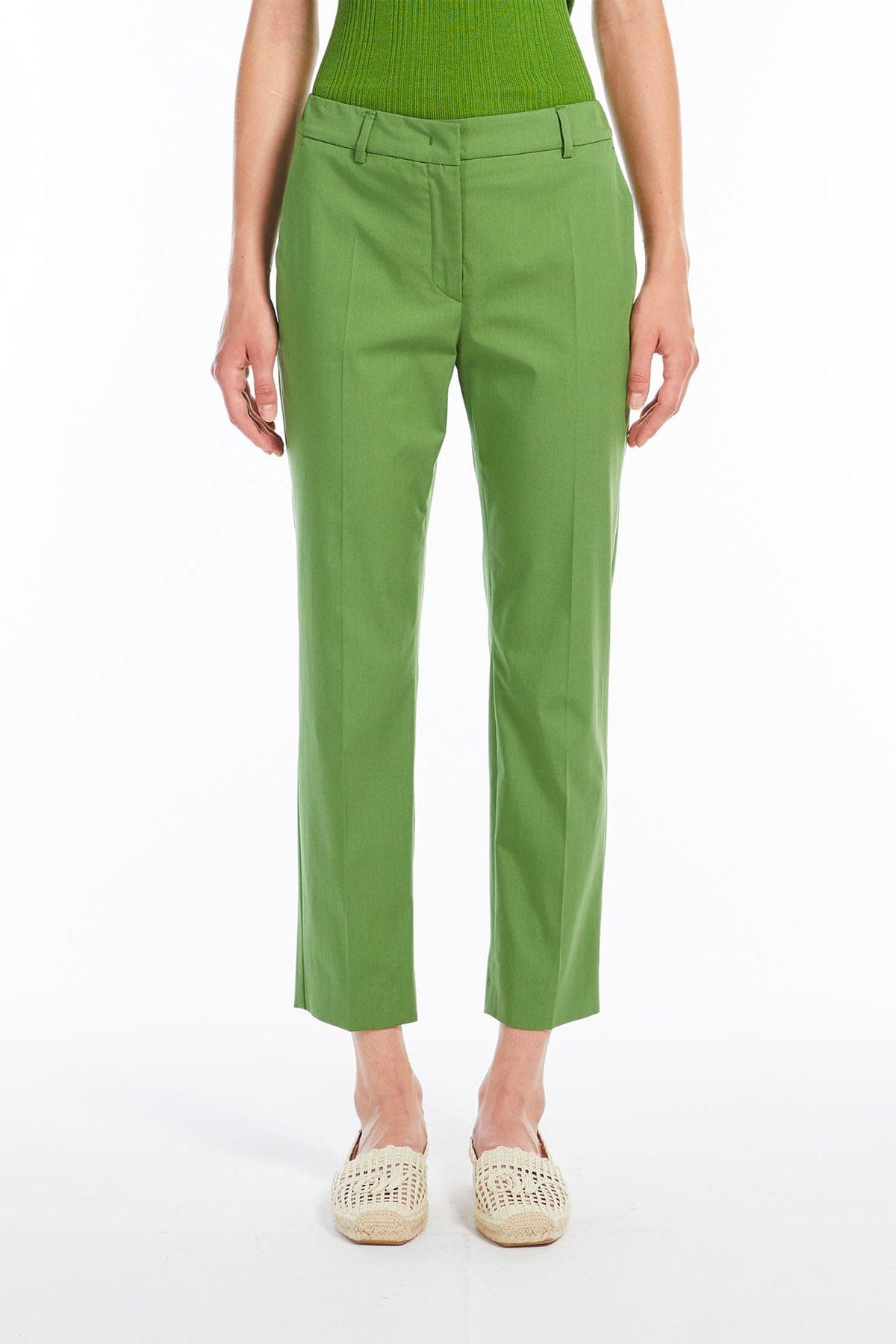 MAXMARA'S BRANDS PANTALONE LUNGO  VERDE / 34 Pantaloni in cotone donna Weekend Max Mara Cecco