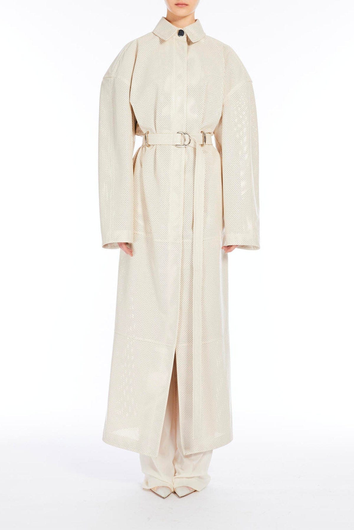 MAXMARA'S BRANDS SOPRABITO IN PELLE BIANCO BURRO / 34 Vestito lungo in morbida nappa Sportmax Antiope1234