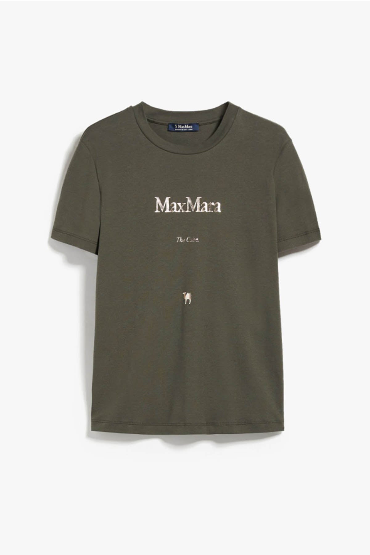 MAXMARA&#39;S BRANDS T&#39;SHIRT  KAKI / XXS T-Shirt Donna &#39;S Max Mara Stampa The Cube Quieto