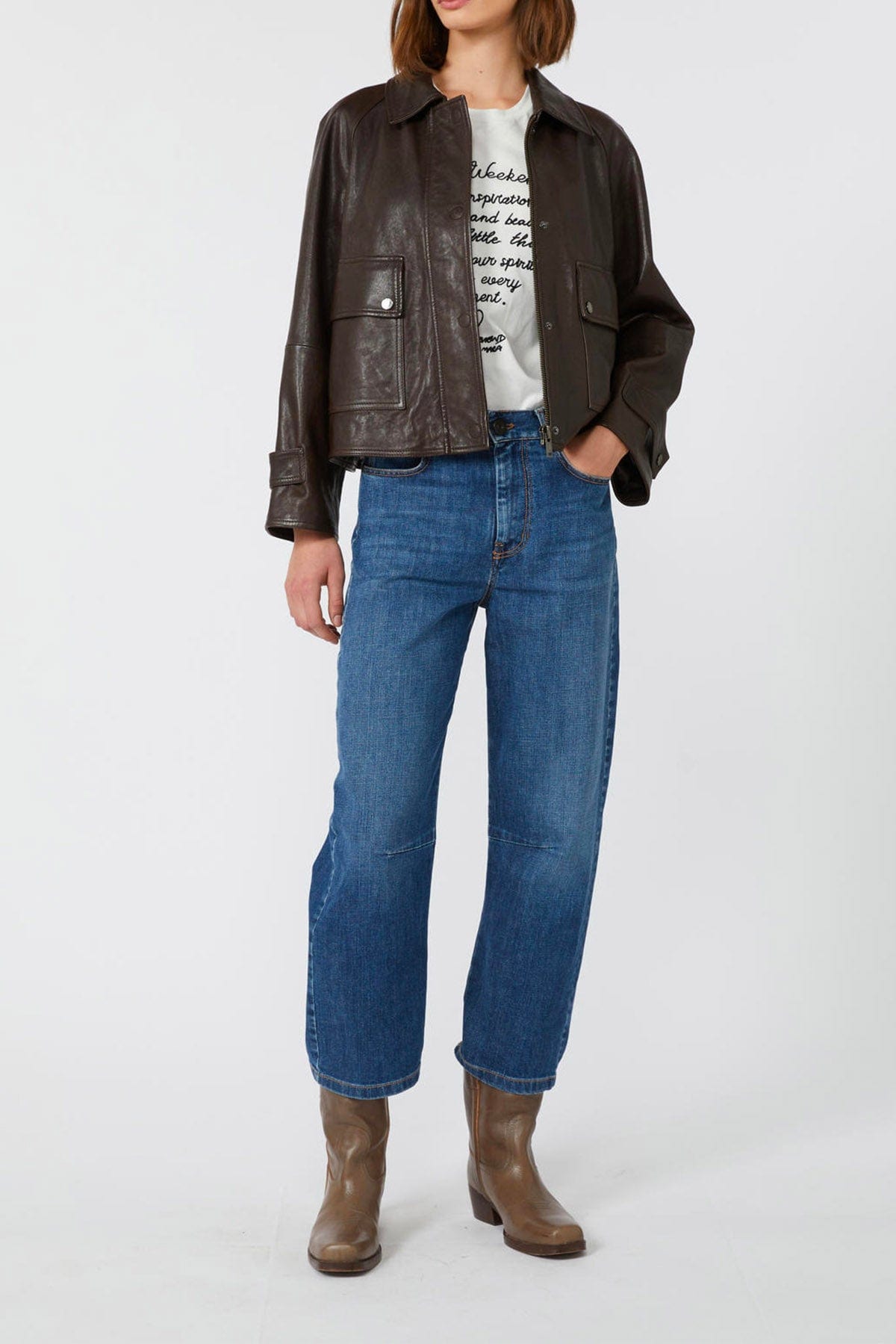 MAXMARA&#39;S BRANDS T&#39;SHIRT  T-Shirt bianca ricamata Weekend Max Mara Ara