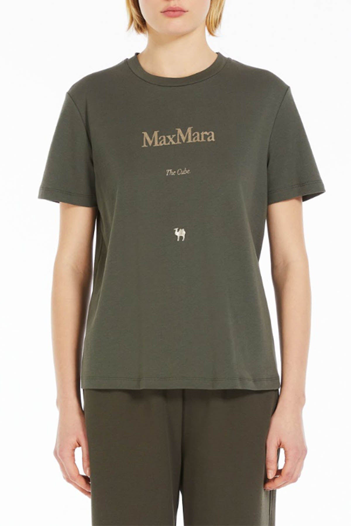 MAXMARA&#39;S BRANDS T&#39;SHIRT  T-Shirt Donna &#39;S Max Mara Stampa The Cube Quieto