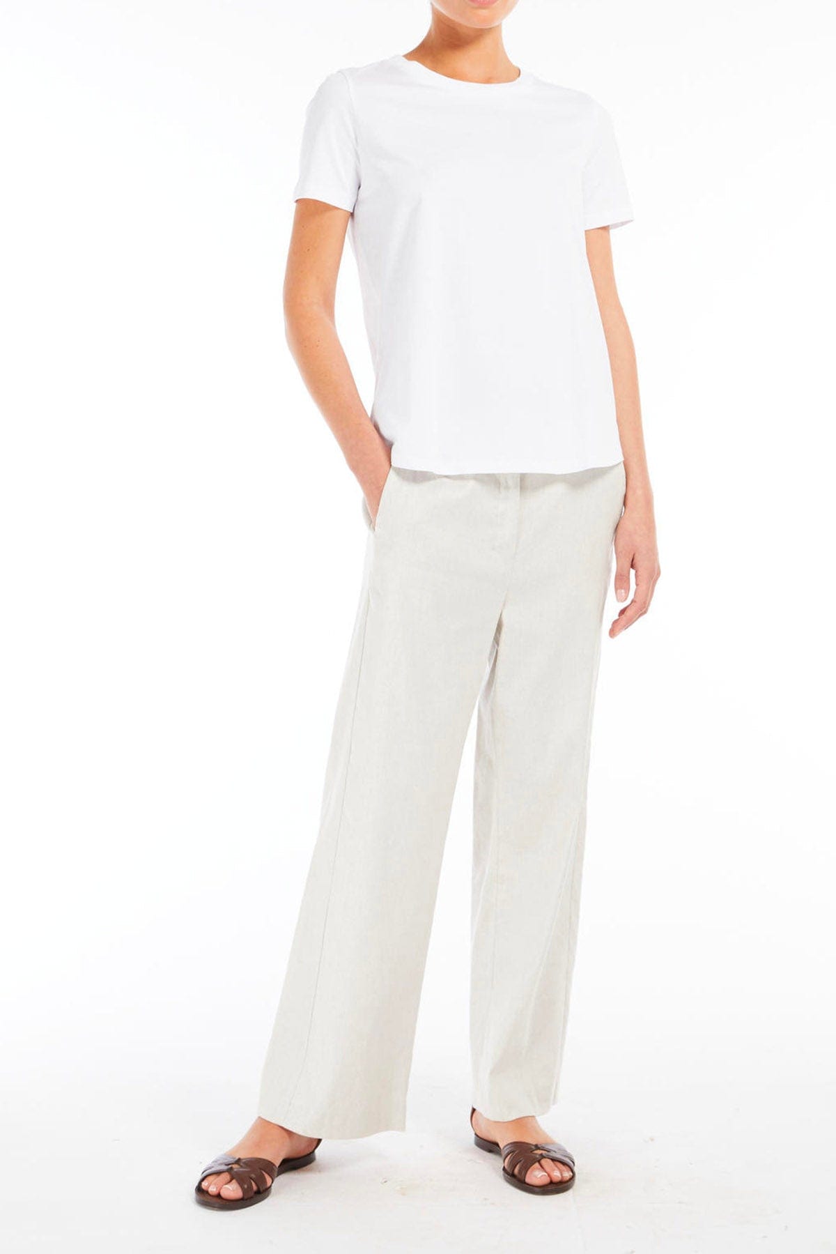 MAXMARA'S BRANDS T'SHIRT  BIANCO / XXS T-Shirt in cotone donna tinta unita 'S Max Mara Reno