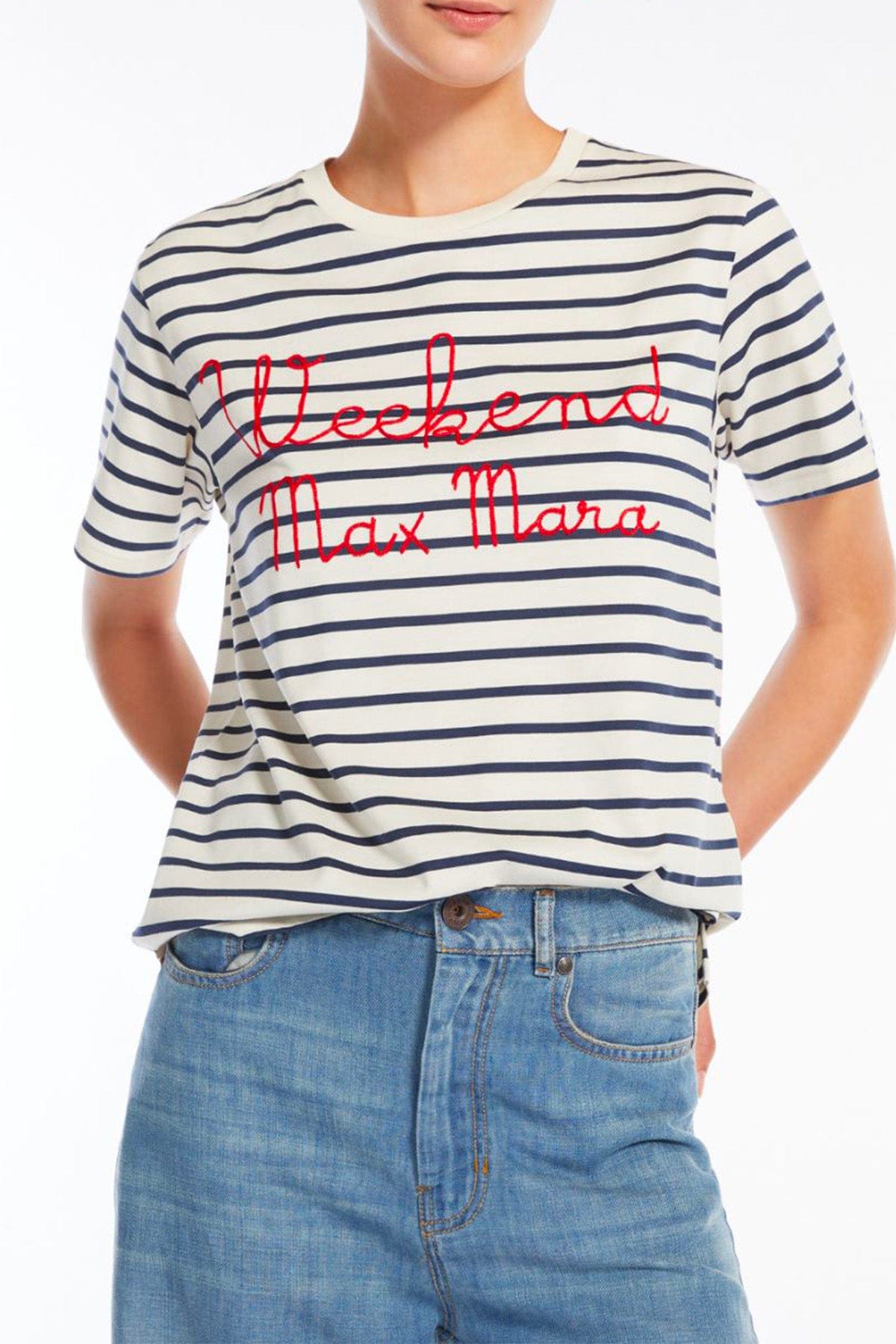 MAXMARA&#39;S BRANDS T&#39;SHIRT  T-Shirt in cotone donna Weekend Max Mara Olga