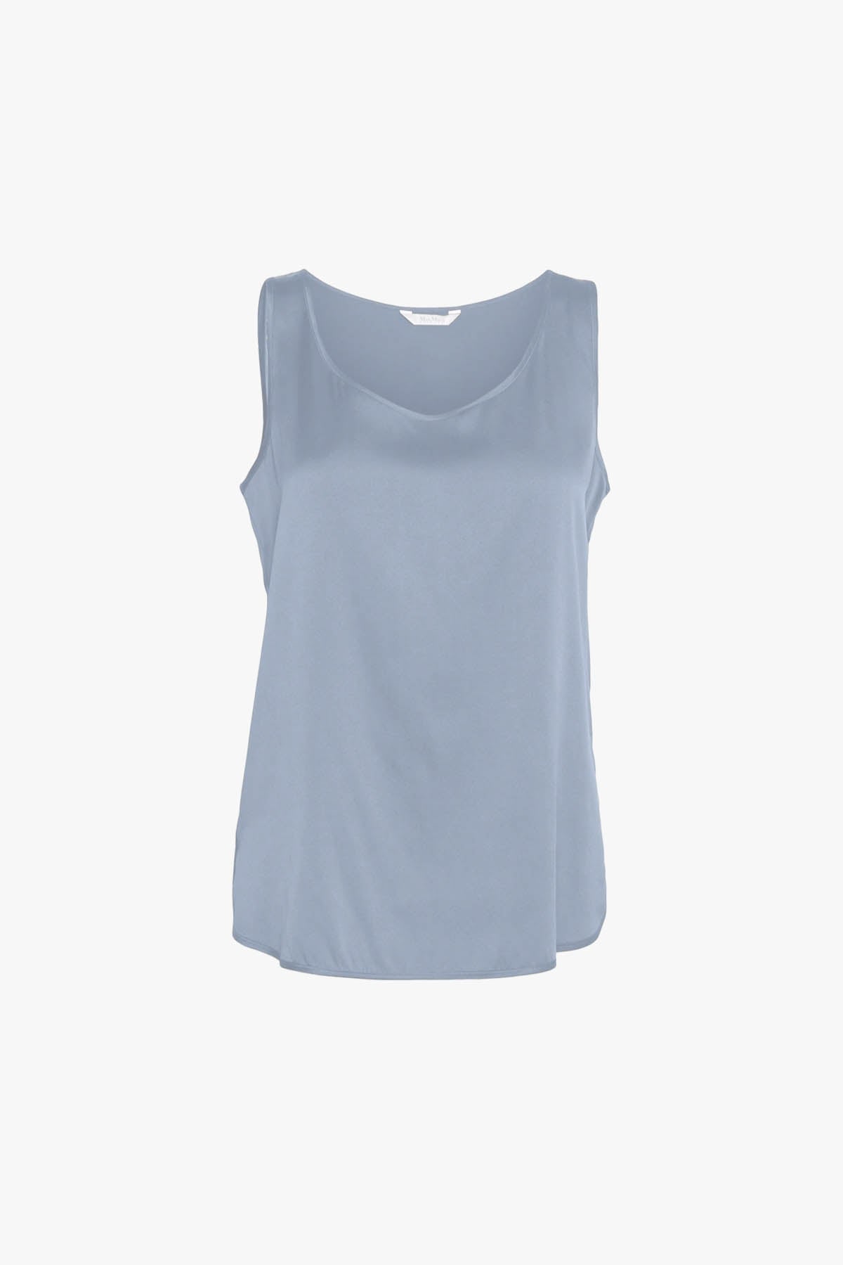 MAXMARA&#39;S BRANDS TOP-CANOTTIERA IN TES.  AZZURRO POLVERE / 34 Canotta in Seta Donna Max Mara Leisure Pan