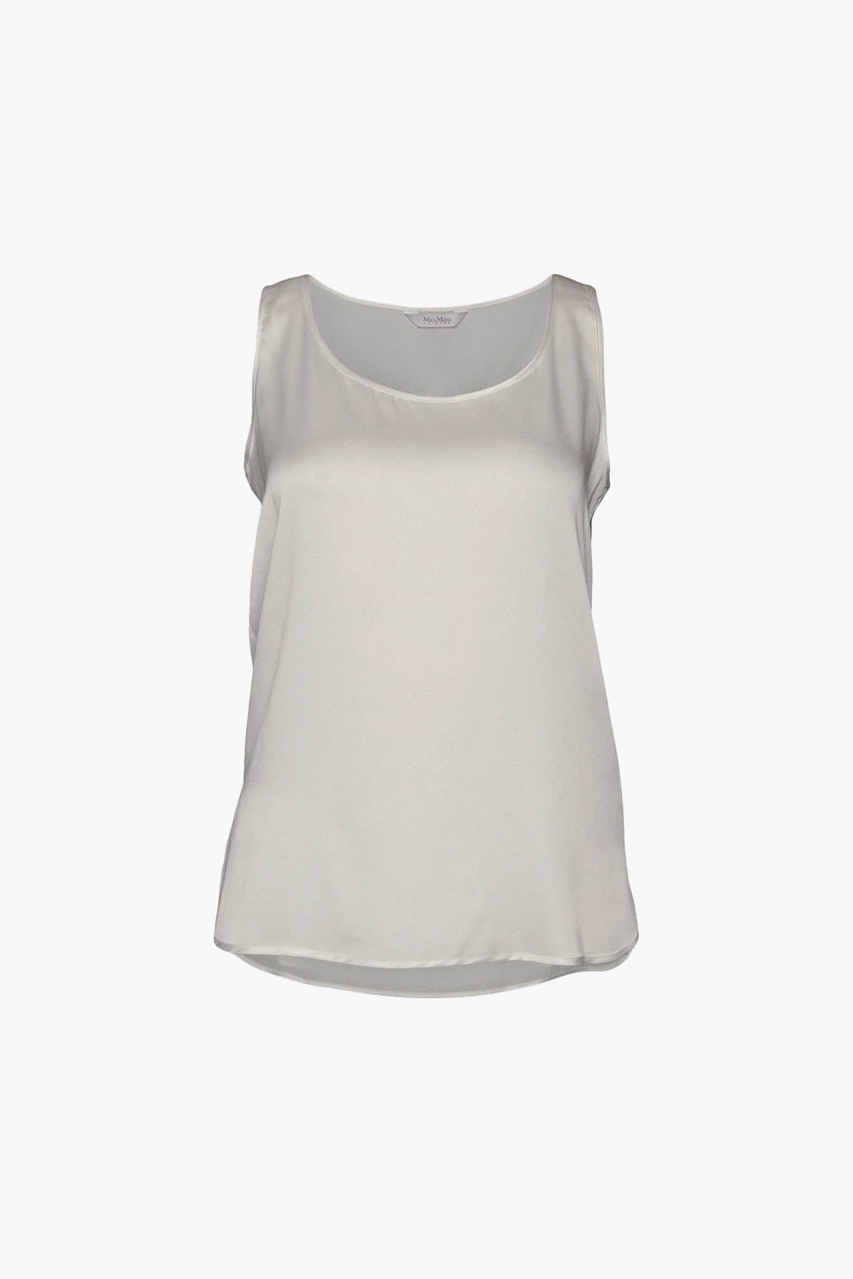 MAXMARA&#39;S BRANDS TOP-CANOTTIERA IN TES.  BIANCO / 34 Canotta in Seta Donna Max Mara Leisure Pan