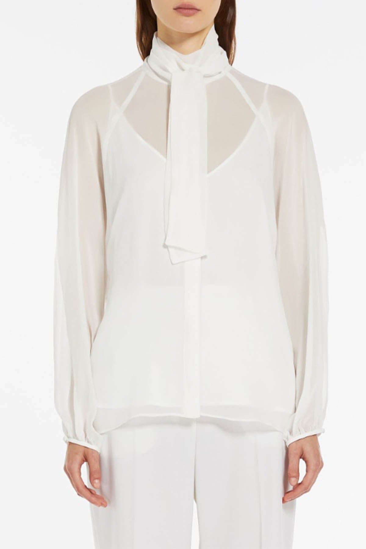 MAXMARA&#39;S BRANDS TUTA / BLUSA Camicia in Seta Donna Max Mara Studio Fascino