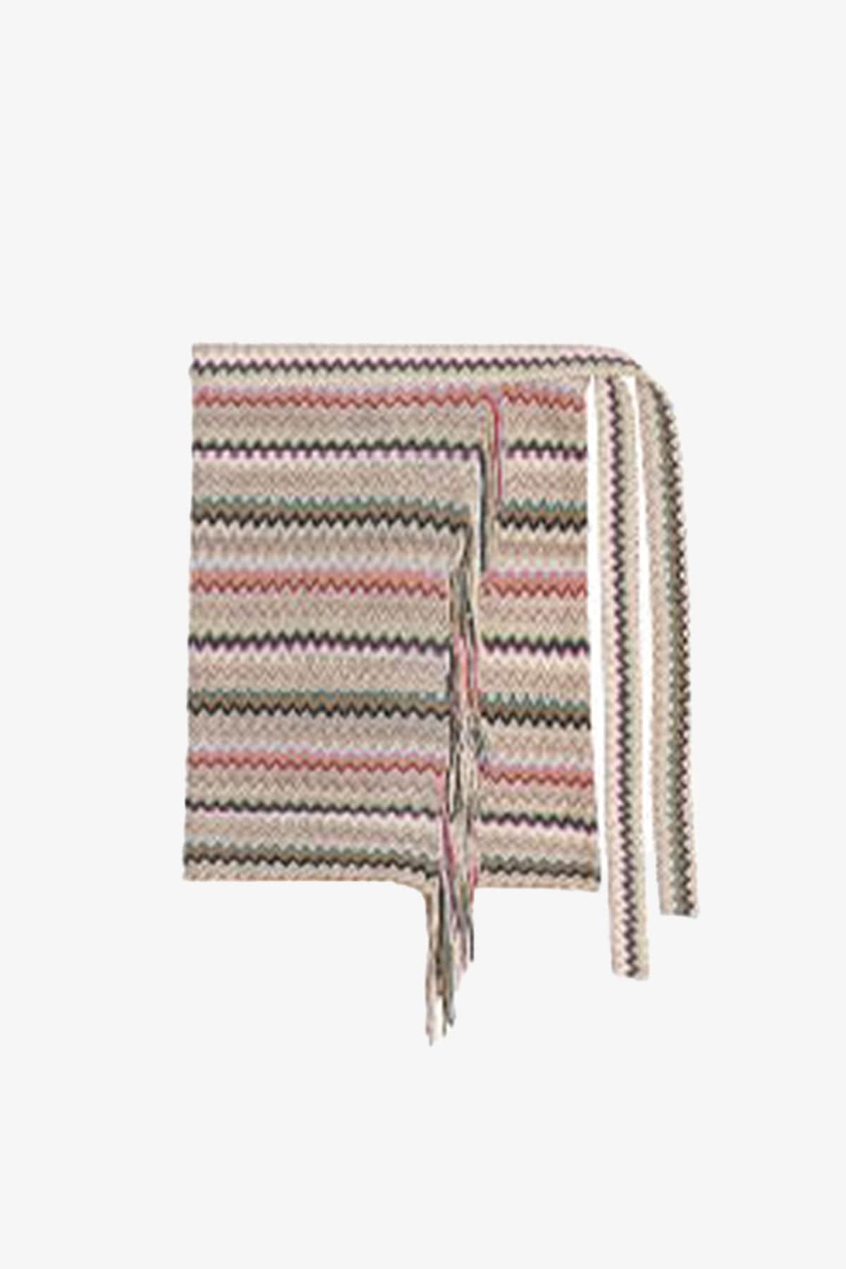 MISSONI KAFTANO MULTICOLOR / UNICA Pareo corto con frange Missoni PRPQVMDA008