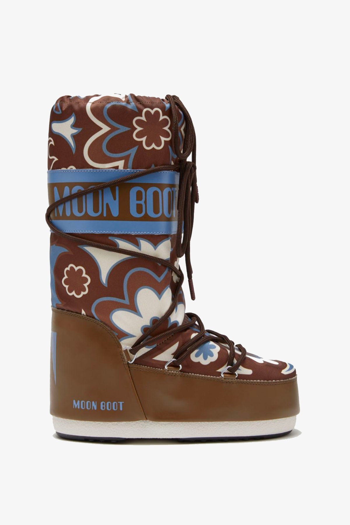 Moon Boot alti fiorati icon flower marrone MOON BOOT Colzani Boutique