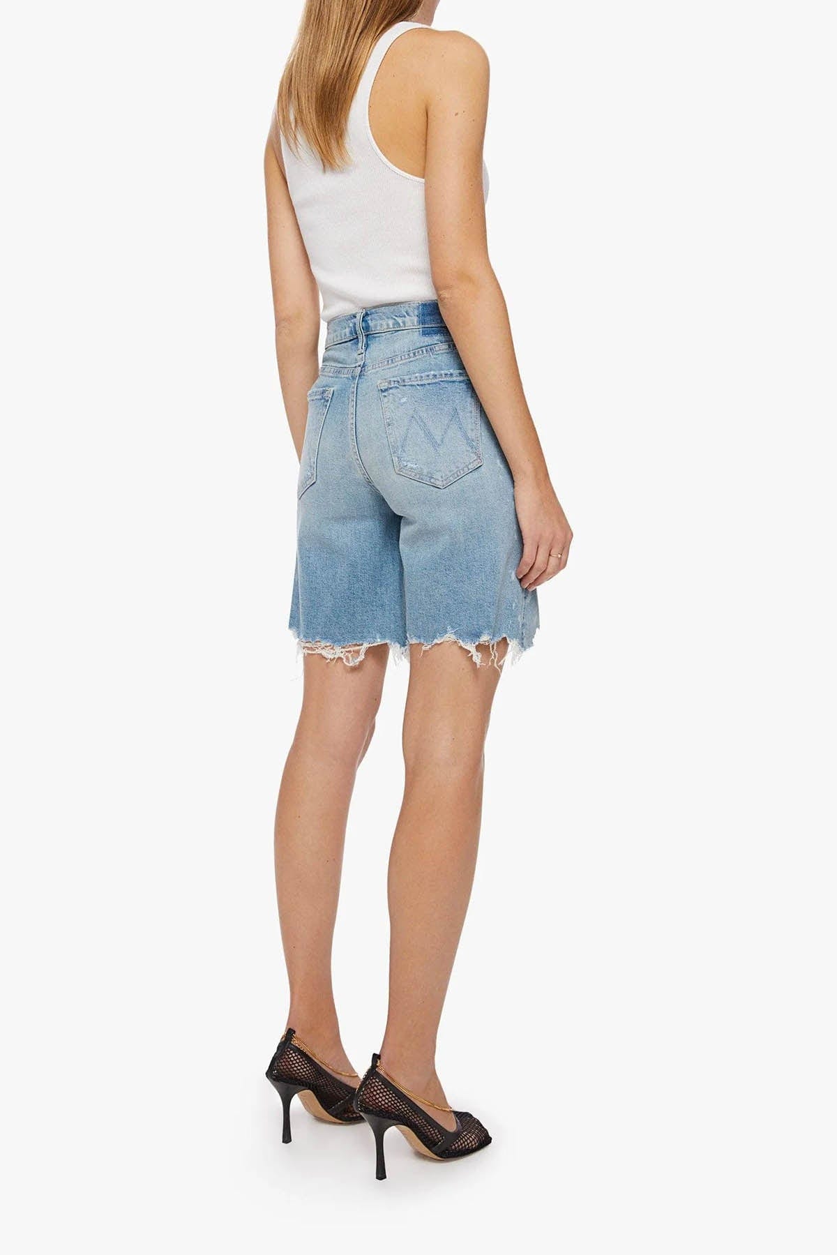 MOTHER PANTALONE IN DENIM  MATERIAL GIRL / 23 Down Low Undercover Short Fray