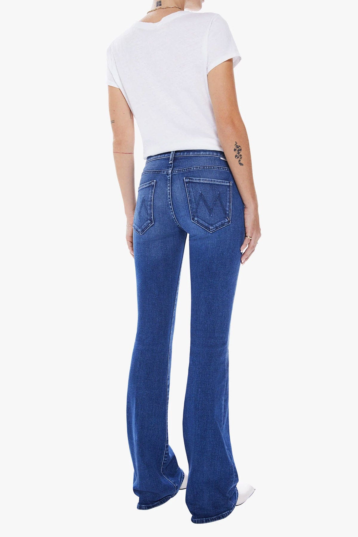 MOTHER PANTALONE IN DENIM  Jeans Donna Mother The Down Low Weekender Heel