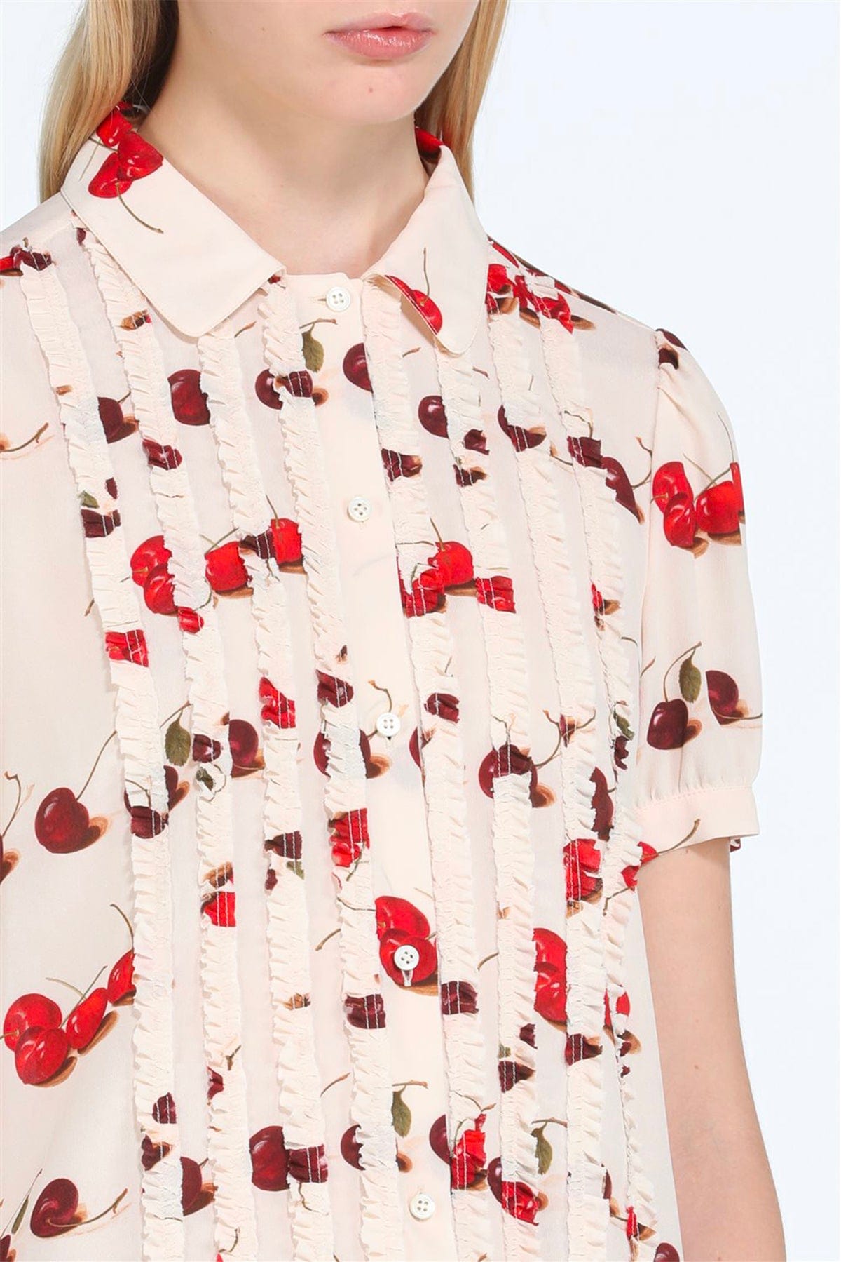 N21 CAMICIA  Camicia in seta donna N21 Sfilata stampa ciliegie G072