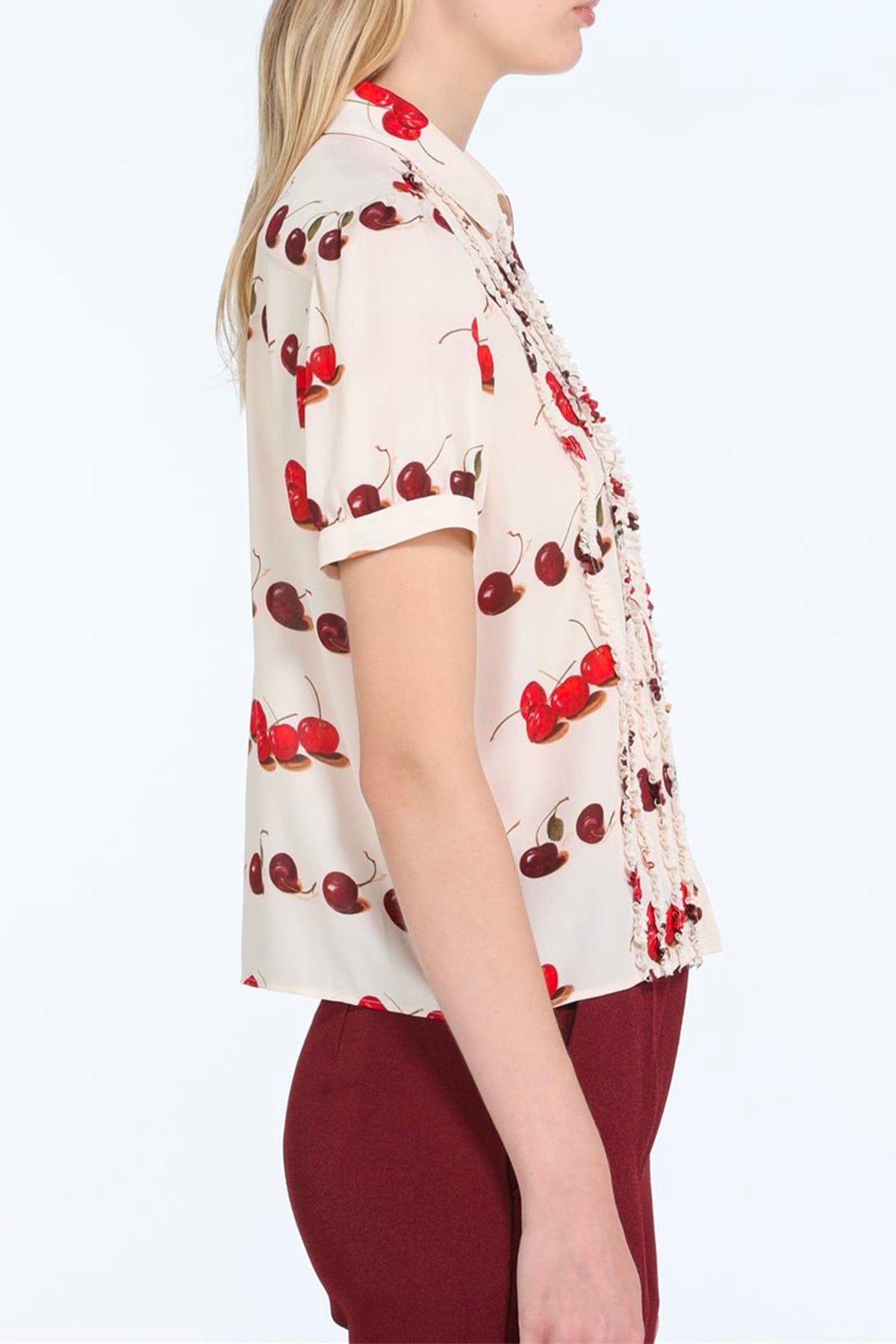 N21 CAMICIA  Camicia in seta donna N21 Sfilata stampa ciliegie G072