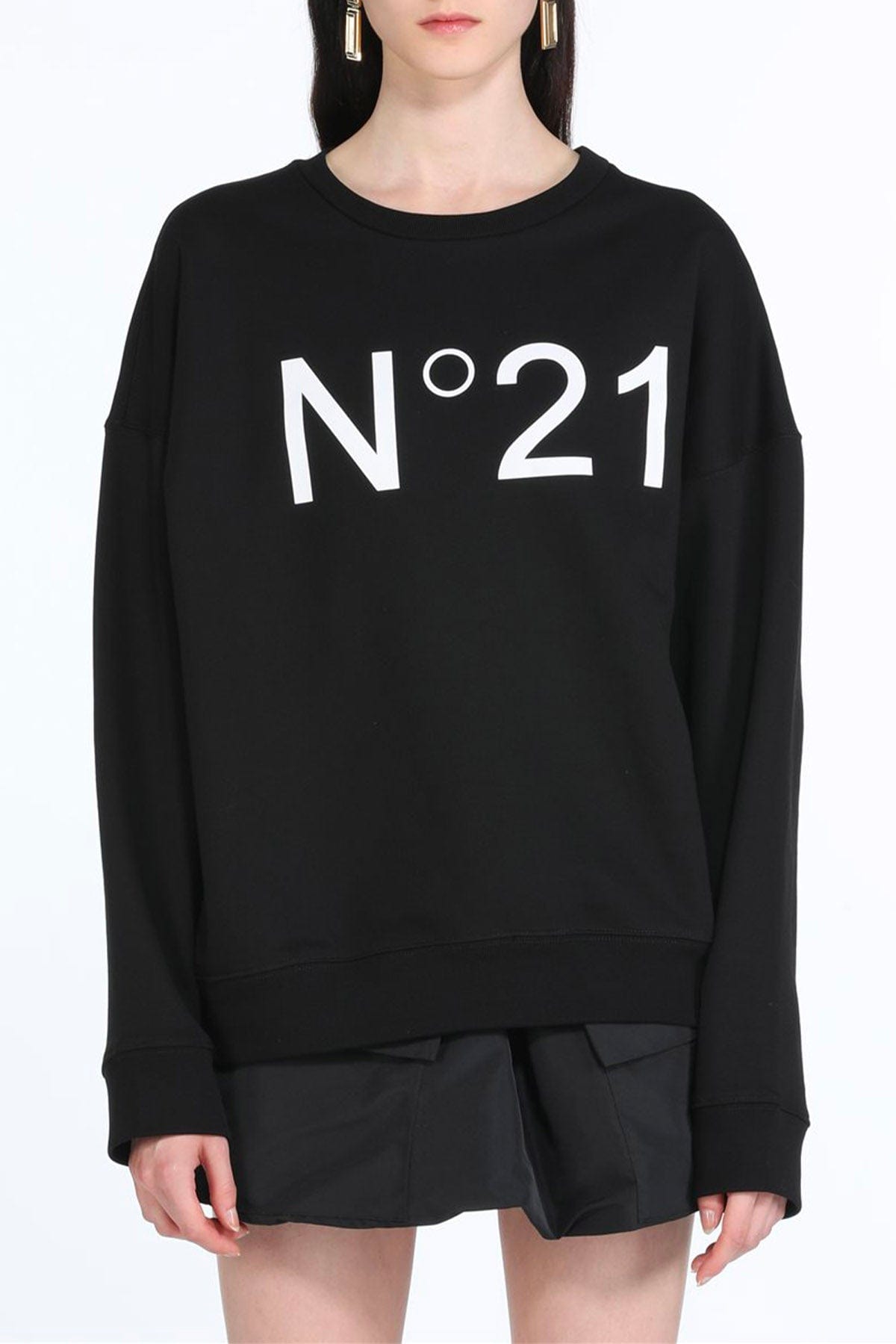 N21 FELPA  NERO / 36 Felpa nera donna N21 E032 6329