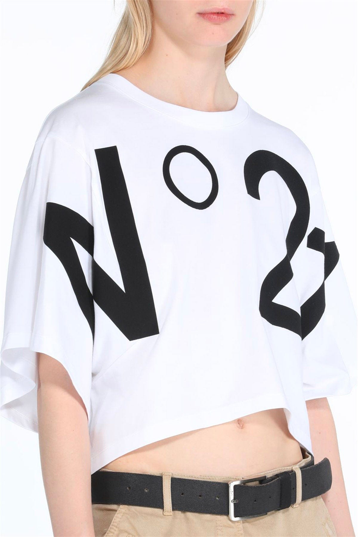 N21 T'SHIRT  BIANCO OTTICO / XXS Maglia over N21 con logo F101 6328