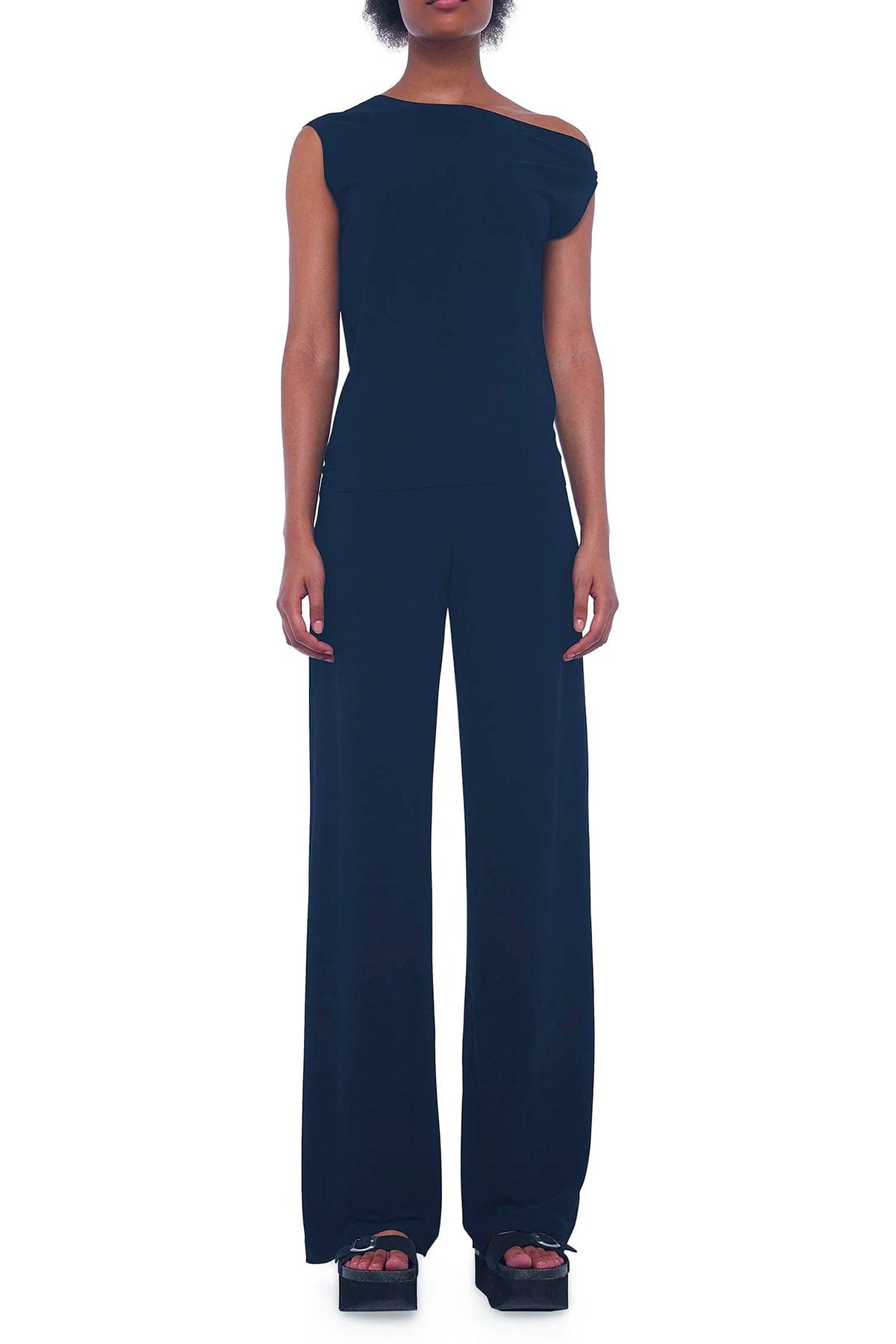 NORMA KAMALI ABITO  BLU NOTTE / XS Norma Kamali Straight Leg Pant Midnight Blue
