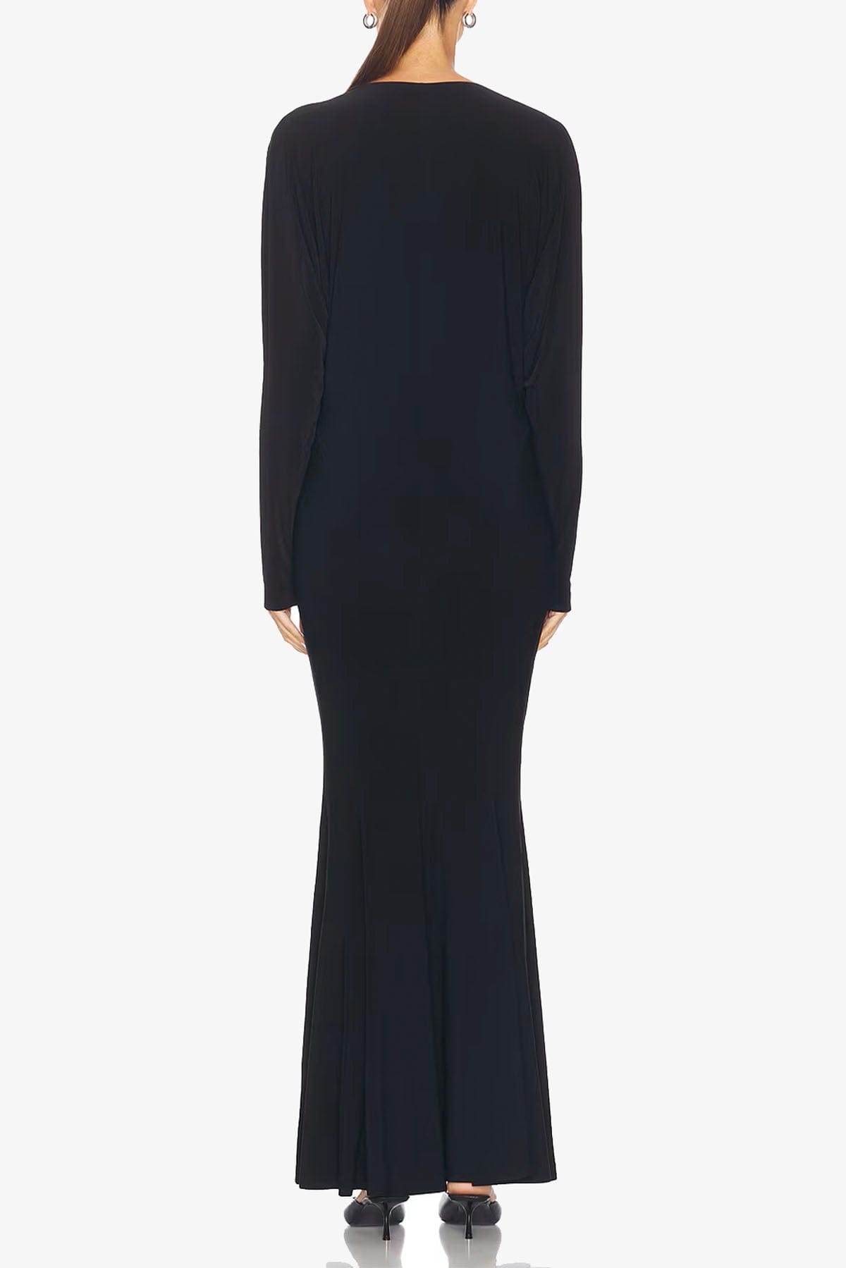 NORMA KAMALI ABITO  Dolman V Neck Fishtail Gown