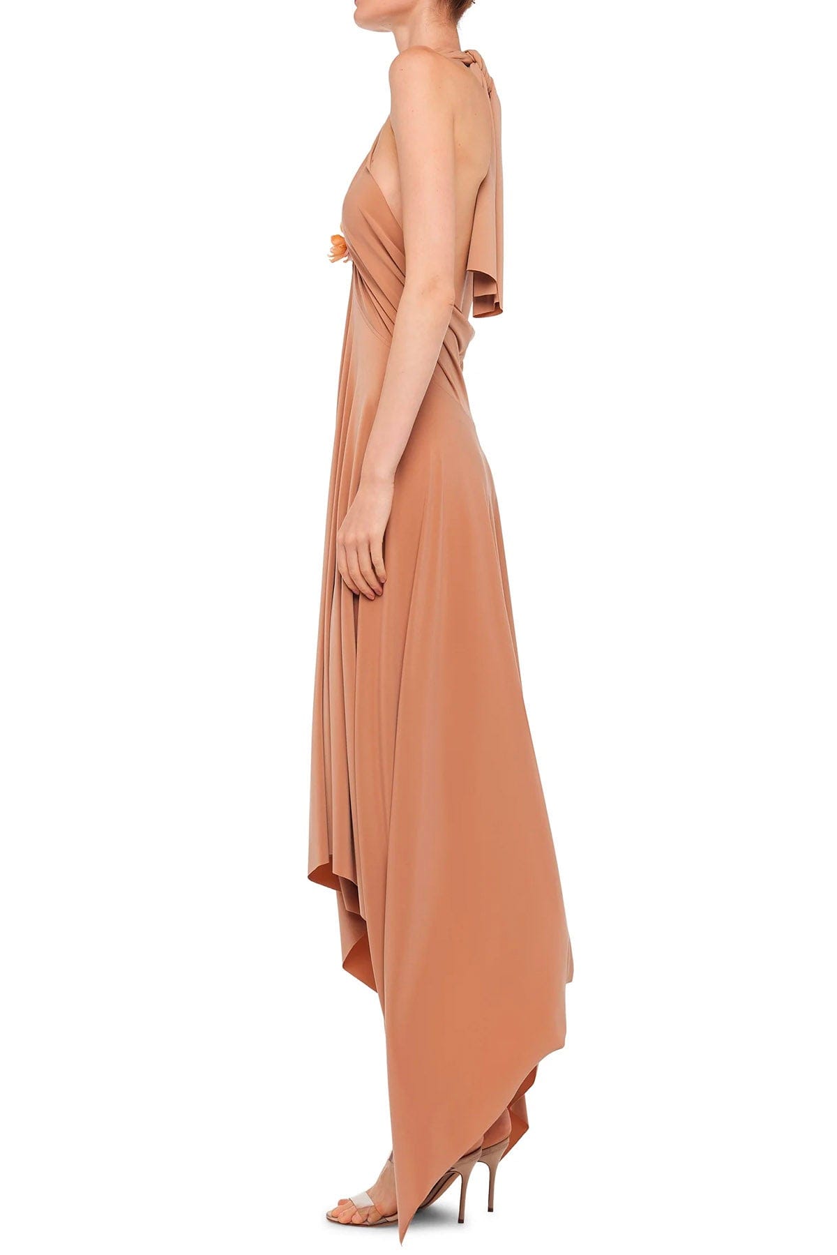 NORMA KAMALI ABITO  Norma Kamali Convertible Midcalf Dress Cappuccino