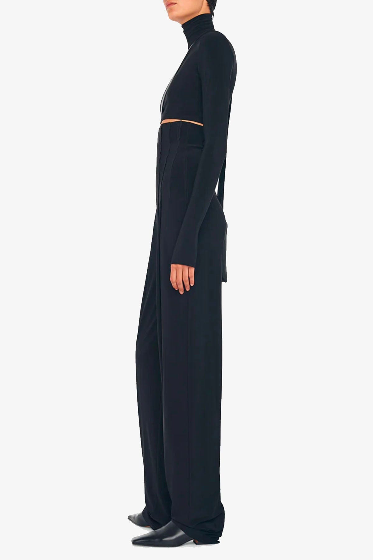 NORMA KAMALI PANTALONE LUNGO  High Waist Tailored Pleat Pant Norma Kamali