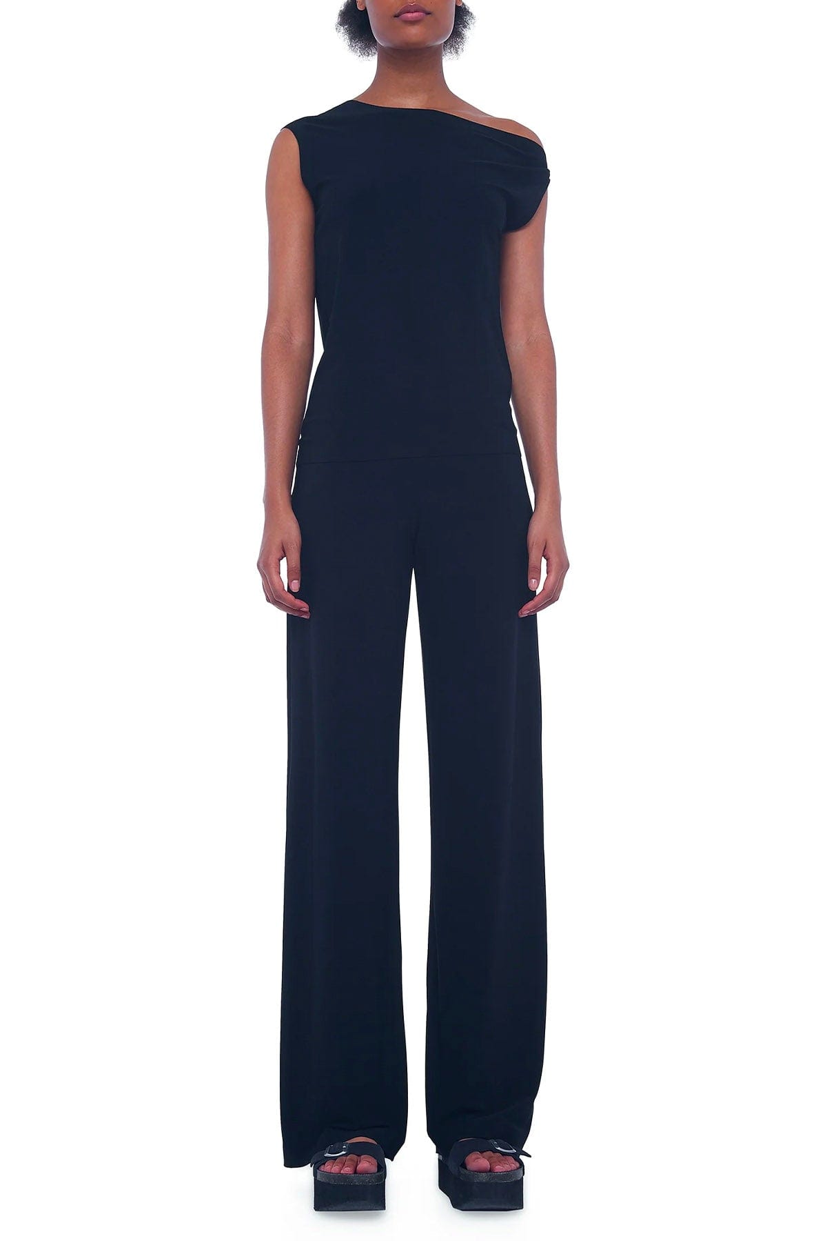 NORMA KAMALI PANTALONE LUNGO  NERO / XS Norma Kamali Straight Leg Pant Black