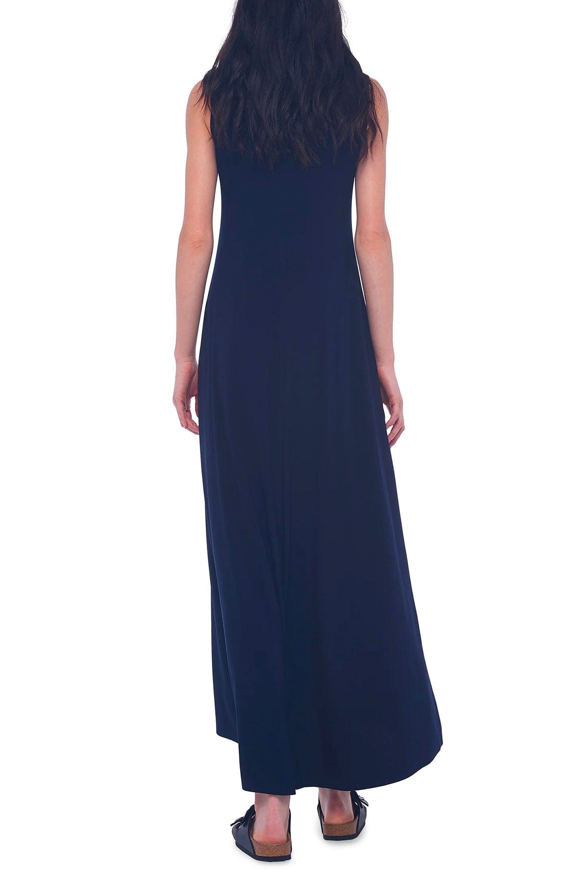 NORMA KAMALI PANTALONE LUNGO  Norma Kamali Sleeveless Long Swing Dress Midnight Blue