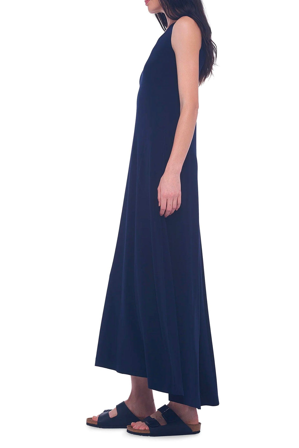 NORMA KAMALI PANTALONE LUNGO  Norma Kamali Sleeveless Long Swing Dress Midnight Blue