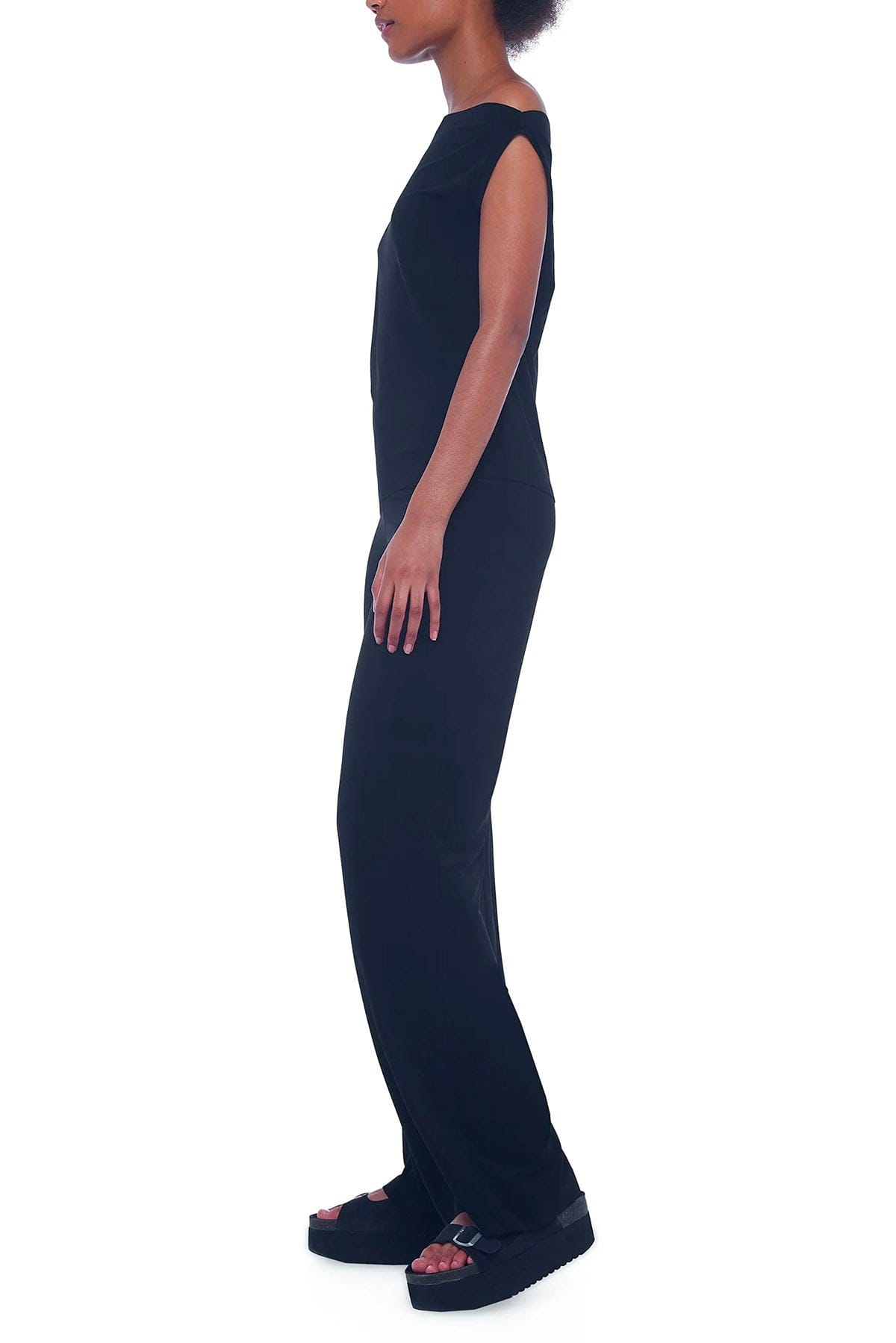 NORMA KAMALI PANTALONE LUNGO  Norma Kamali Straight Leg Pant Black