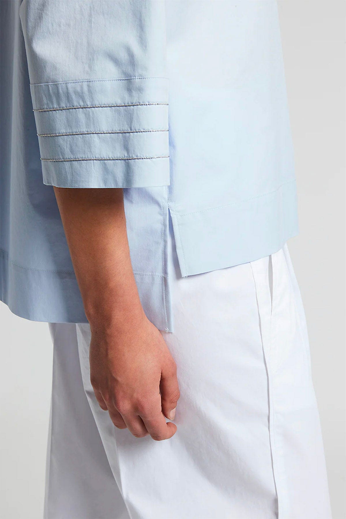 PESERICO CAMICIA  Camicia donna raso leggero di cotone stretch mano vela Peserico