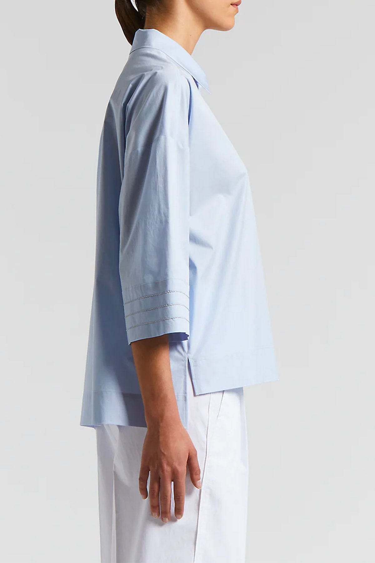 PESERICO CAMICIA  Camicia donna raso leggero di cotone stretch mano vela Peserico