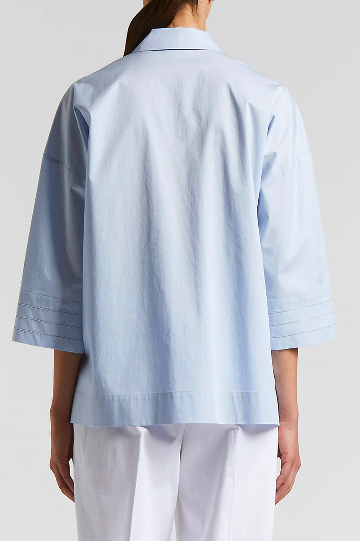PESERICO CAMICIA  Camicia donna raso leggero di cotone stretch mano vela Peserico