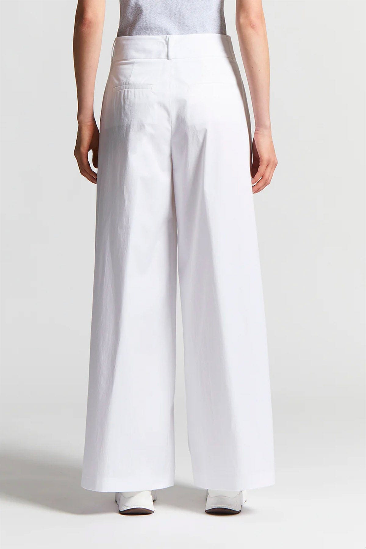 PESERICO PANTALONE LUNGO  Pantalone donna raso leggero di cotone stretch mano vela Peserico