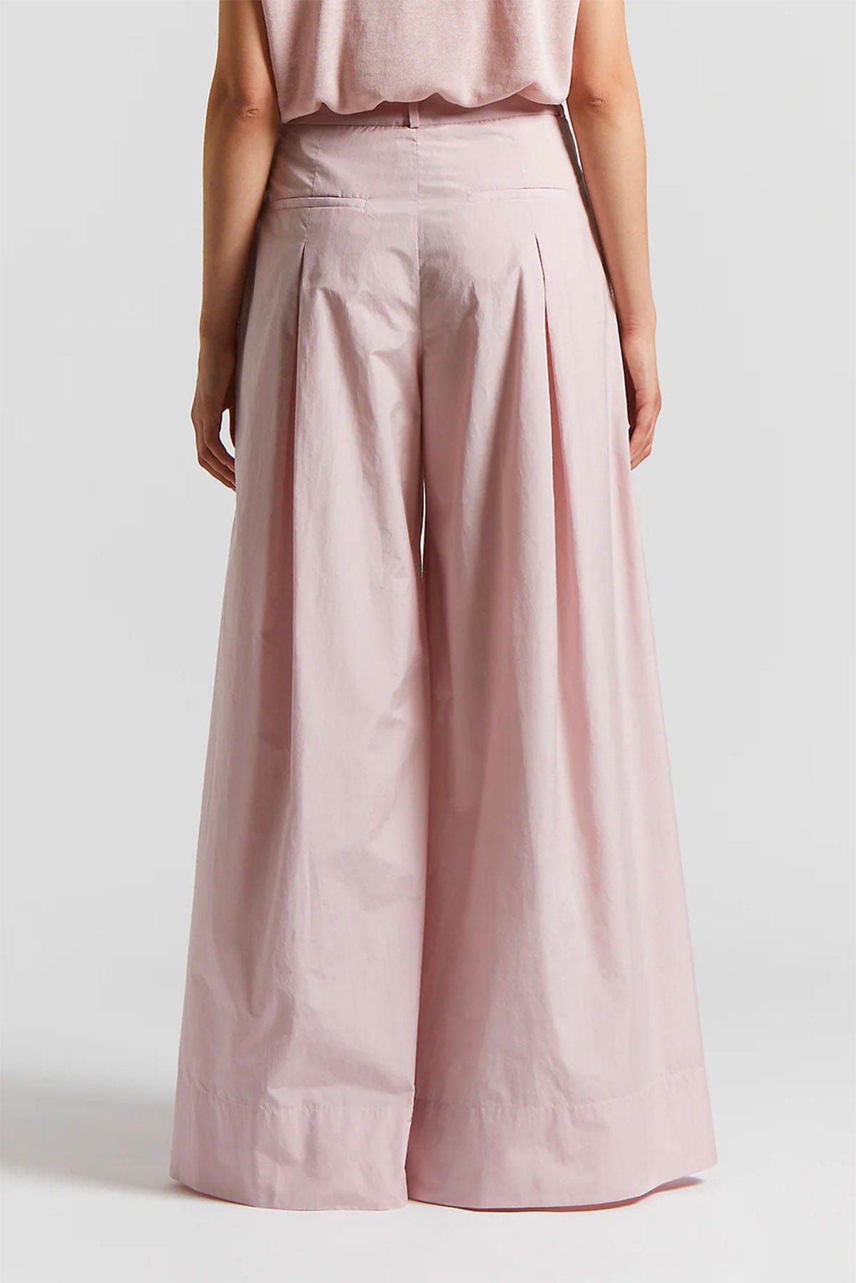 PESERICO PANTALONE LUNGO  Pantalone svasato donna popeline in misto cotone mano vela Peserico