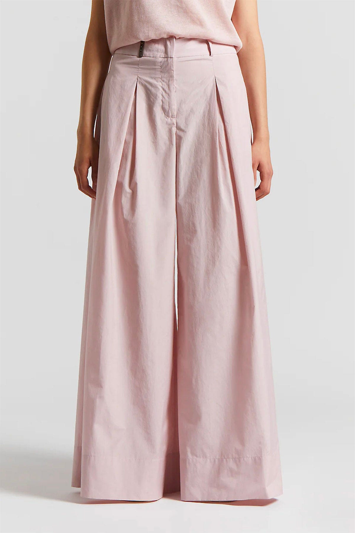 PESERICO PANTALONE LUNGO  Pantalone svasato donna popeline in misto cotone mano vela Peserico