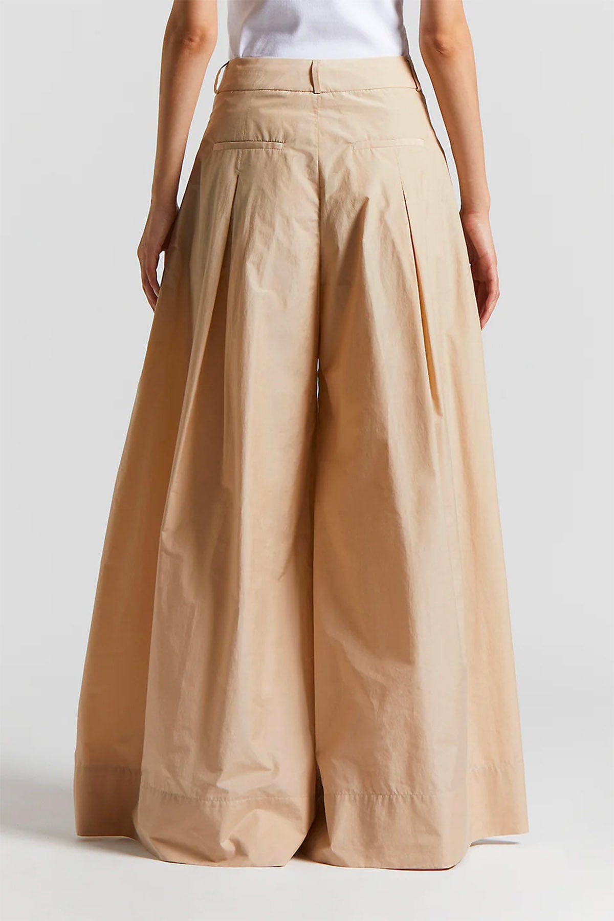 PESERICO PANTALONE LUNGO  Pantalone svasato donna popeline in misto cotone mano vela Peserico
