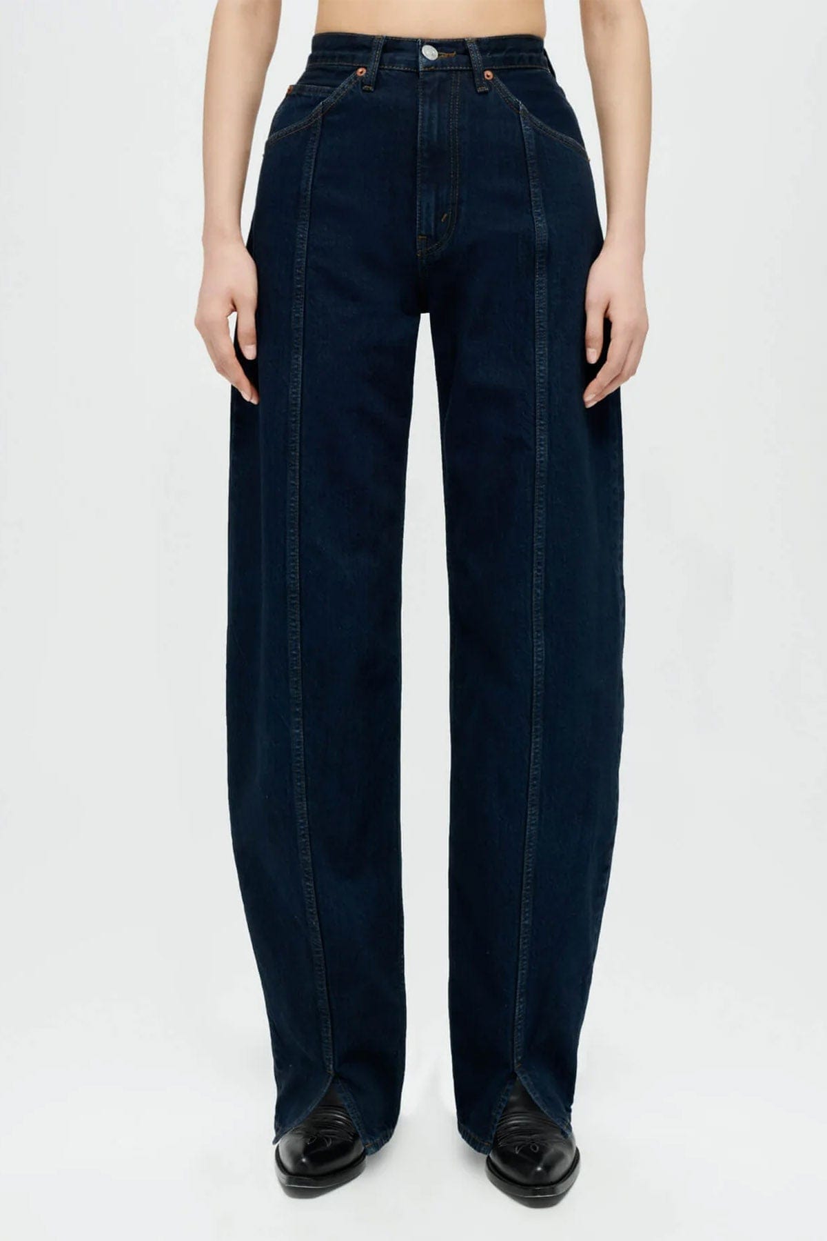 RE/DONE PANTALONE IN DENIM  BLU NAVY / 23 Jeans Donna Re/Done Tailored Jean