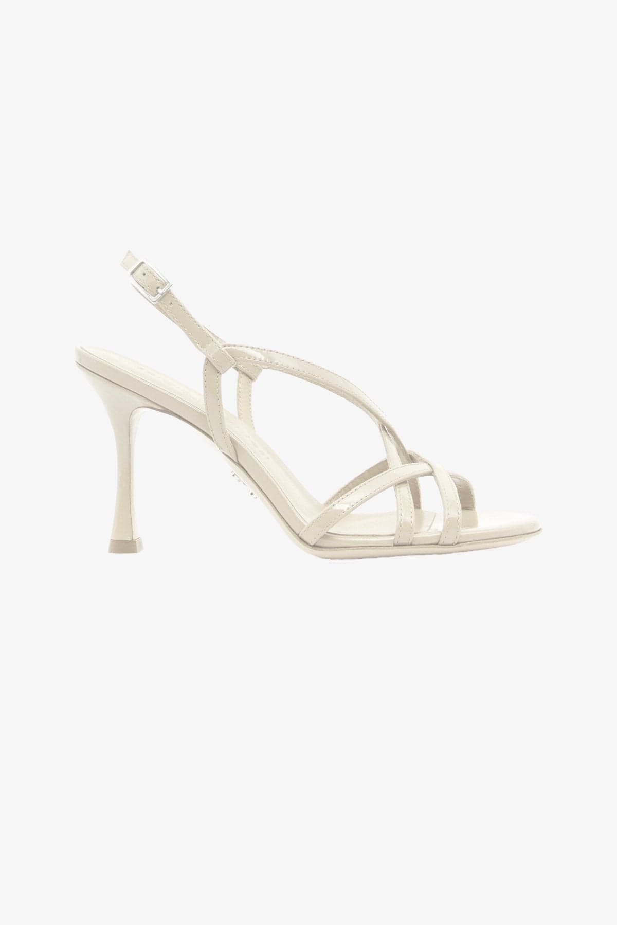 SERGIO LEVANTESI CALZATURE  BURRO VERNICE / 35 Sandali vernice bianca donna Sergio Levantesi Heide