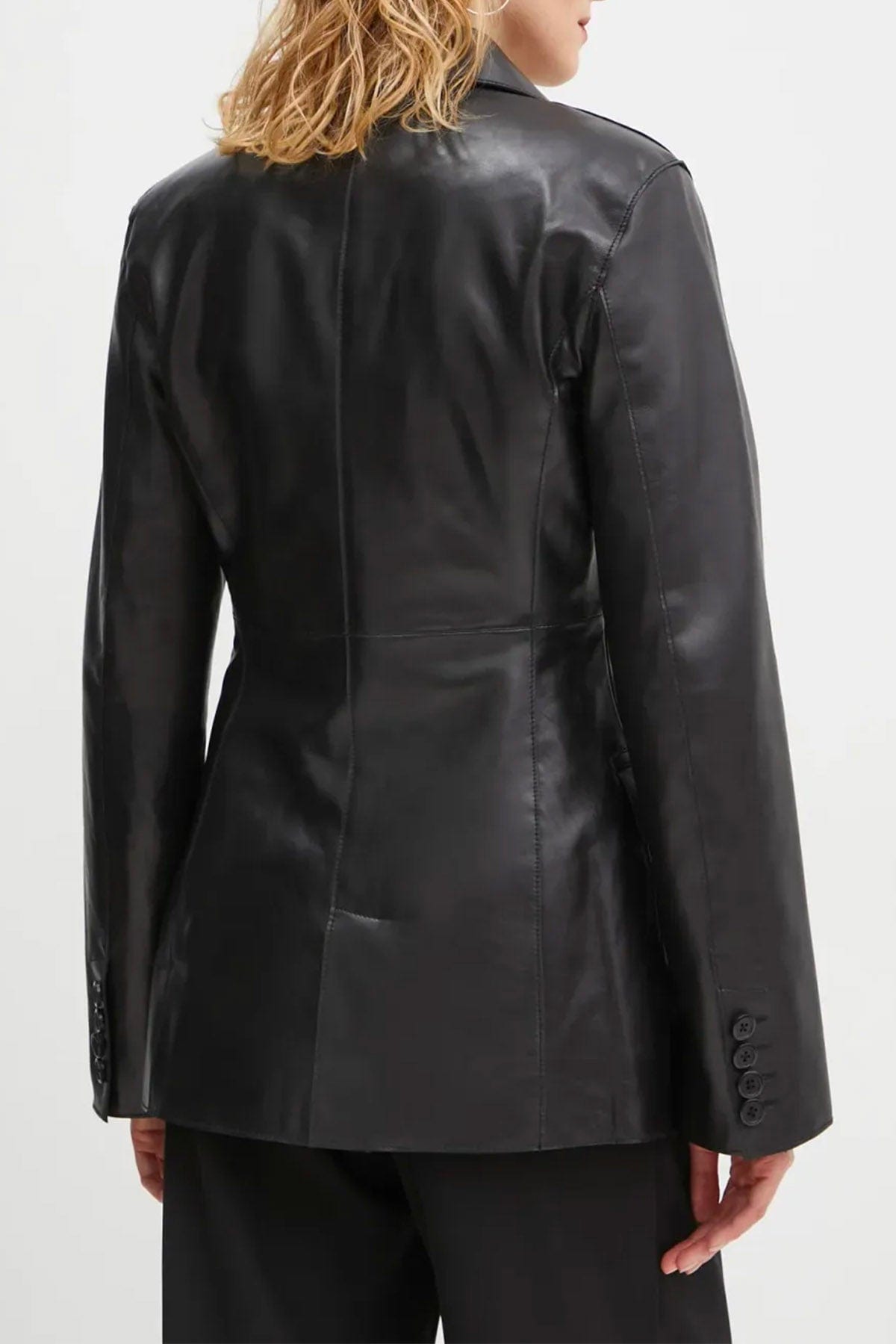 STAND STUDIO GIACCA  Blazer in pelle nera donna Stand Studio Mina