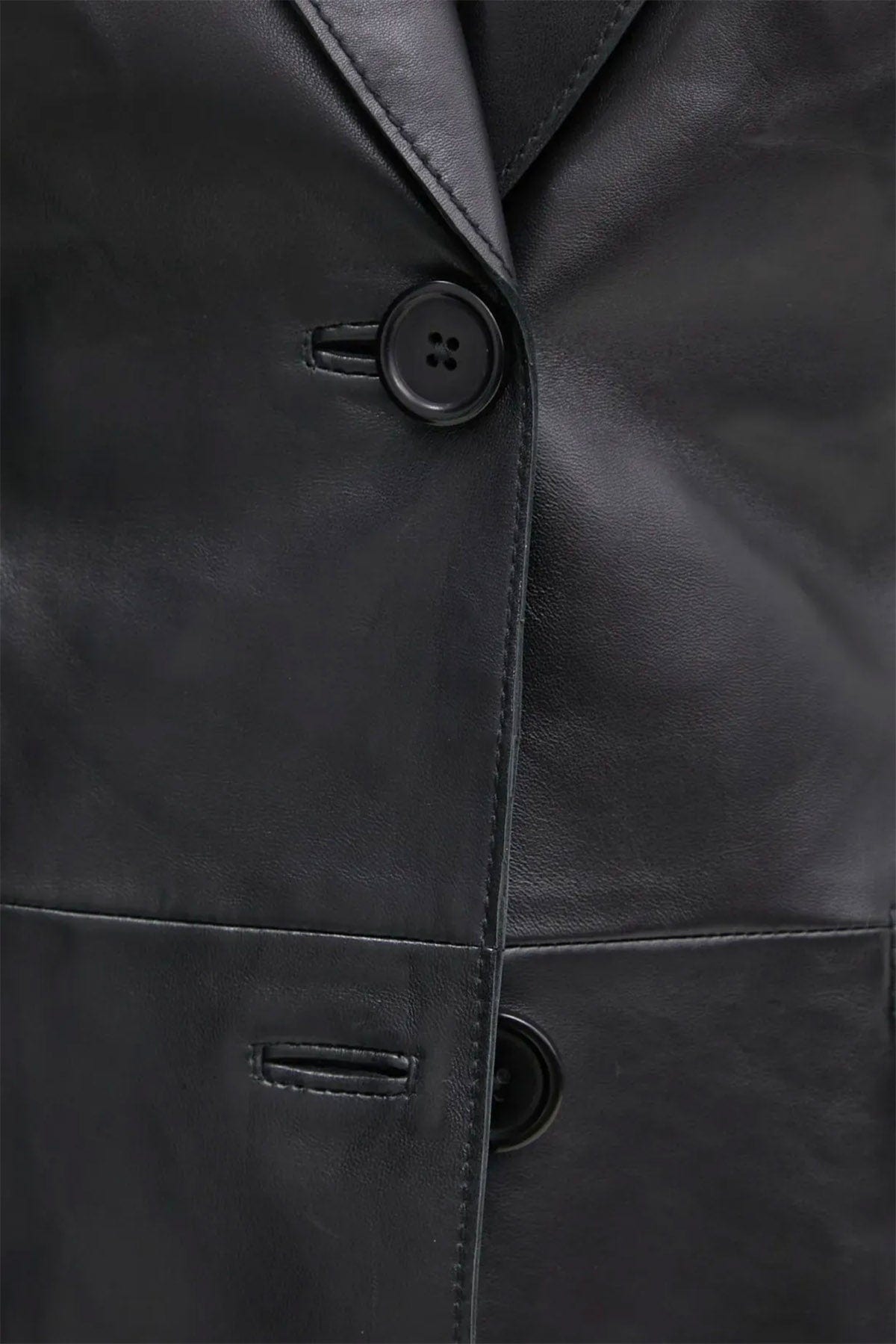 STAND STUDIO GIACCA  Blazer in pelle nera donna Stand Studio Mina