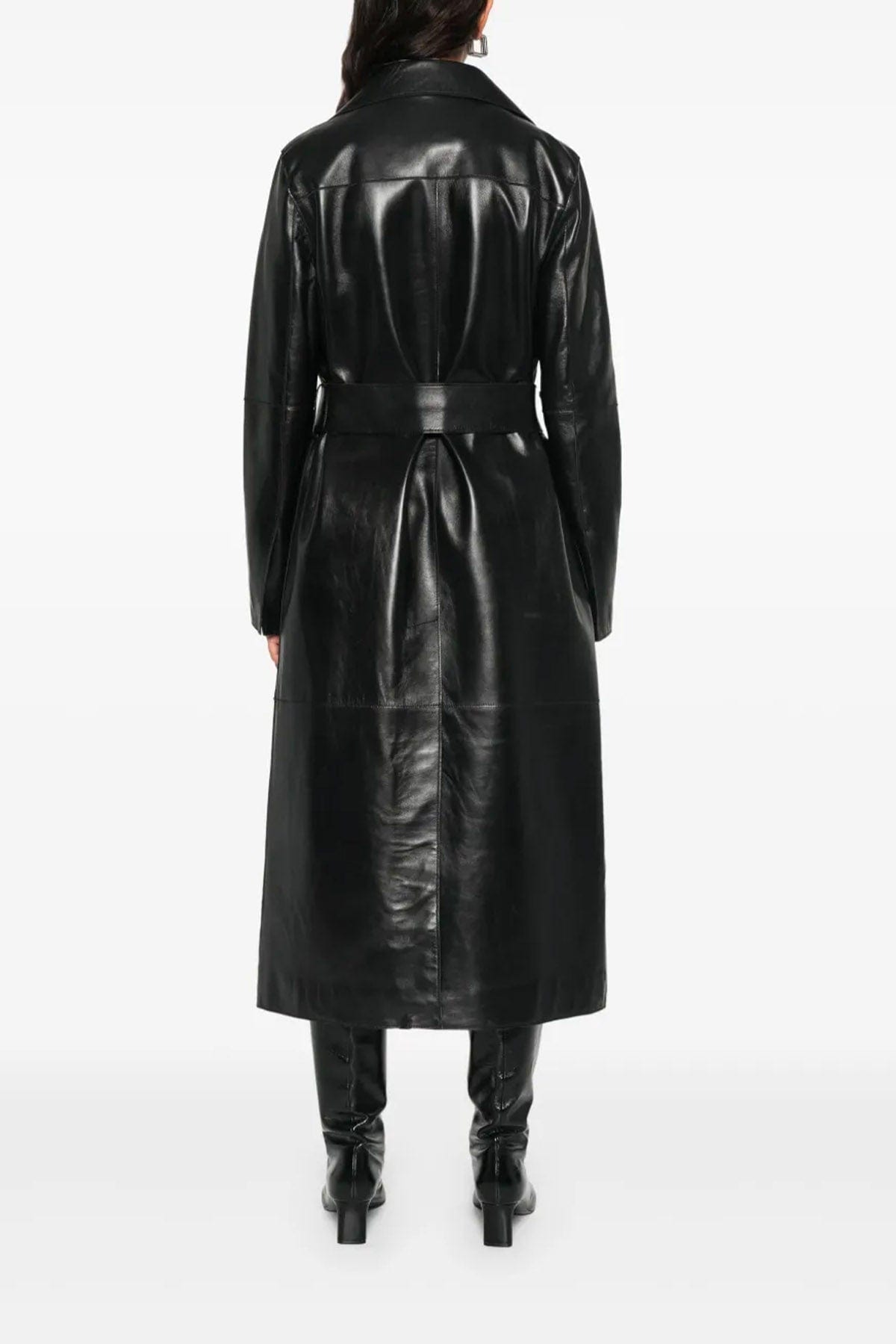 STAND STUDIO MANTELLO-MANTELLA  Soprabito in pelle nera donna Stand Studio Paris