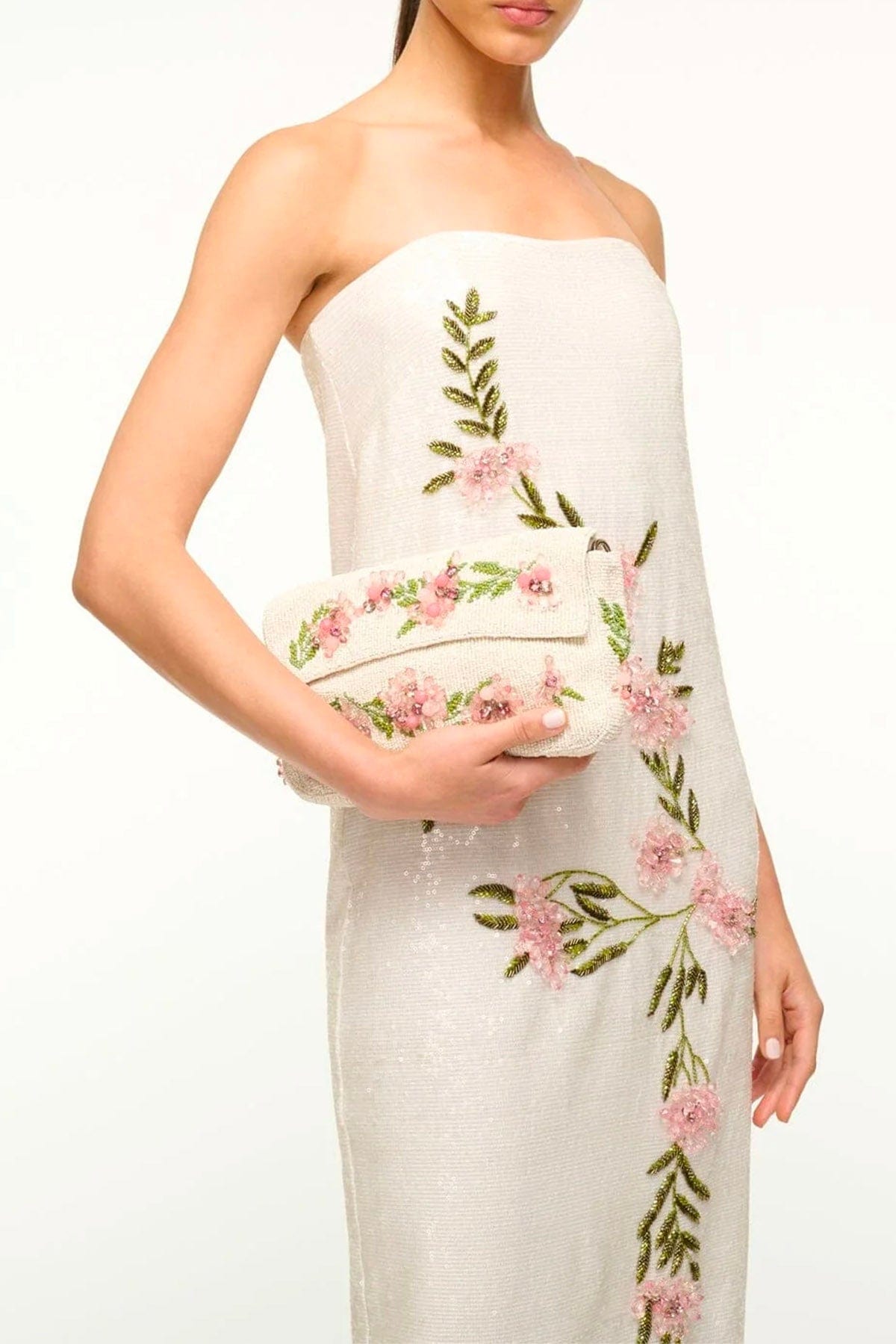 STAUD BORSA  MAGNOLIA / UNICA Borsa Timmy in strass fiorata Staud