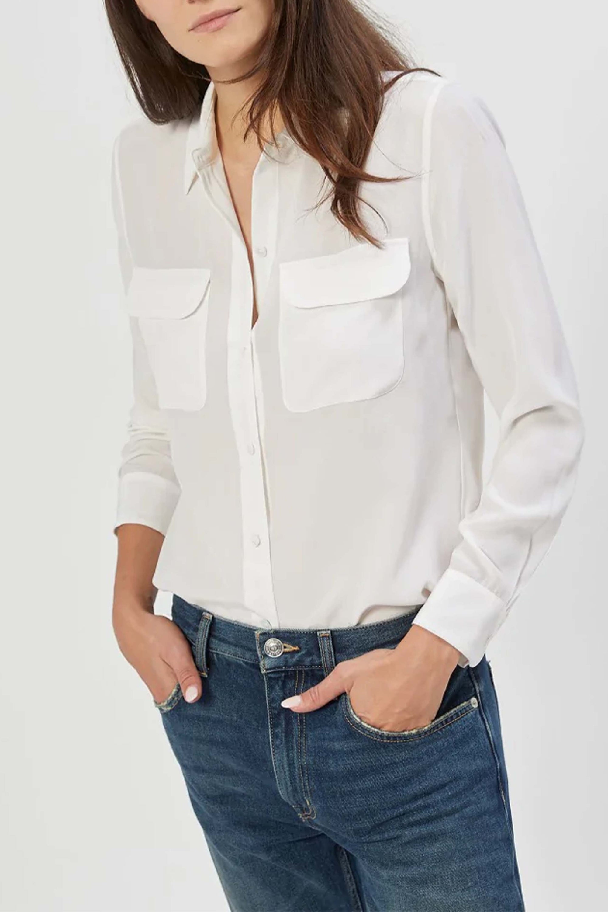 EQUIPMENT FEMME CAMICIA  BIANCO OTTICO / XS Camicia Seta Donna Bianca Equipment