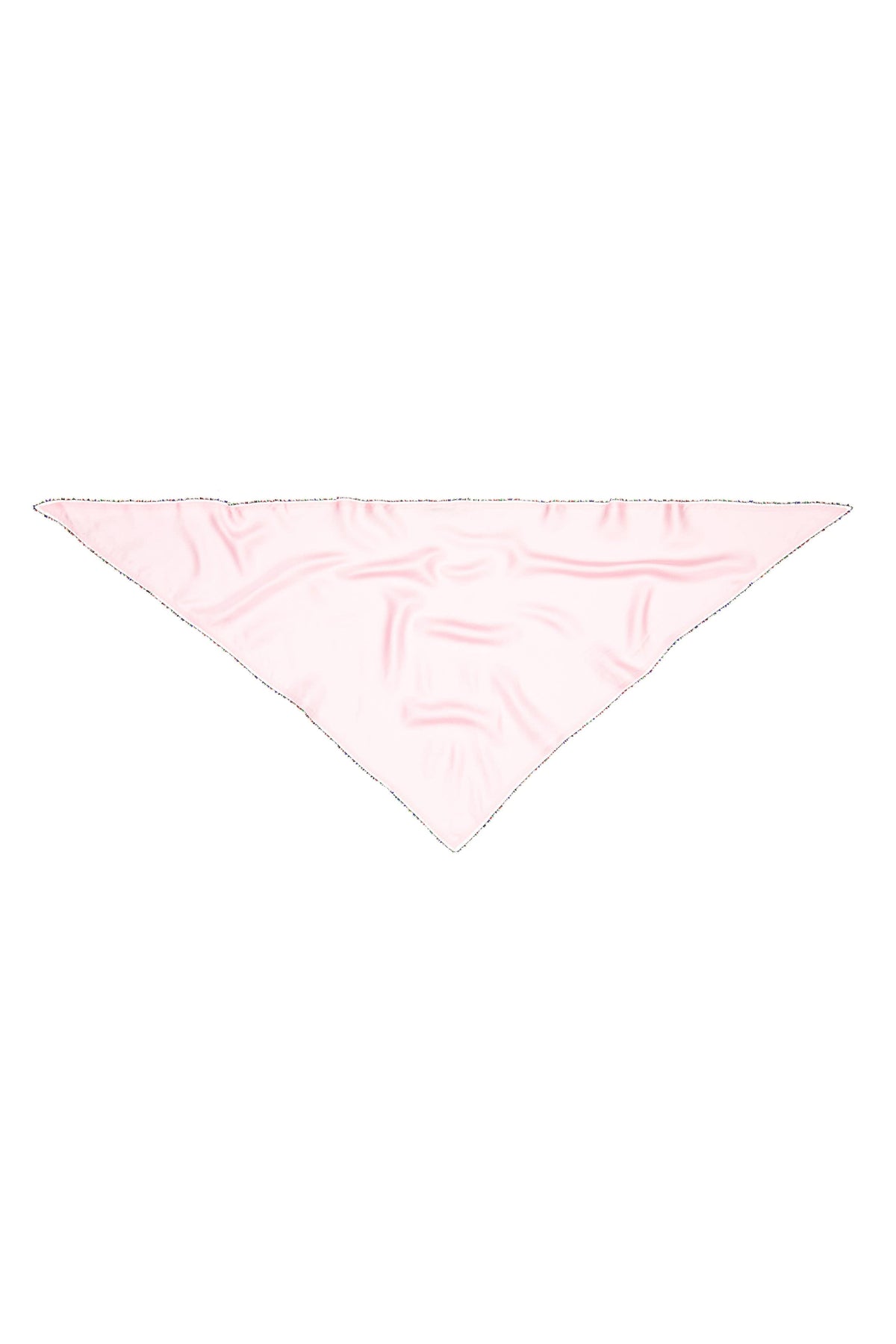 Faliero Sarti FOULARD-SCIARPA-NASTRO  ROSA / UNICA Foulard in Seta Rosa Con Decorazioni sui Bordi Amina