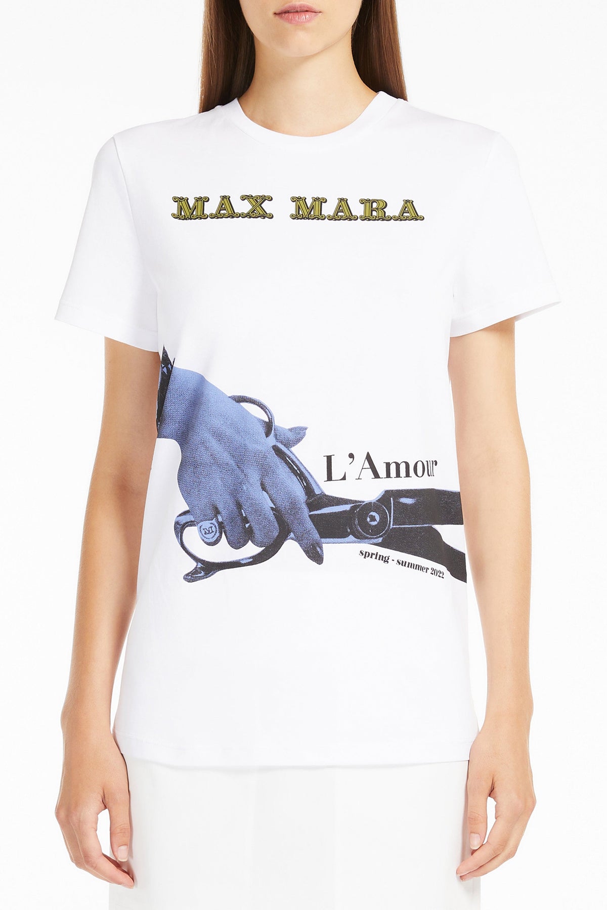 MAXMARA BODY/ TOP  T-shirt in Cotone Fantasia Veggia Max Mara