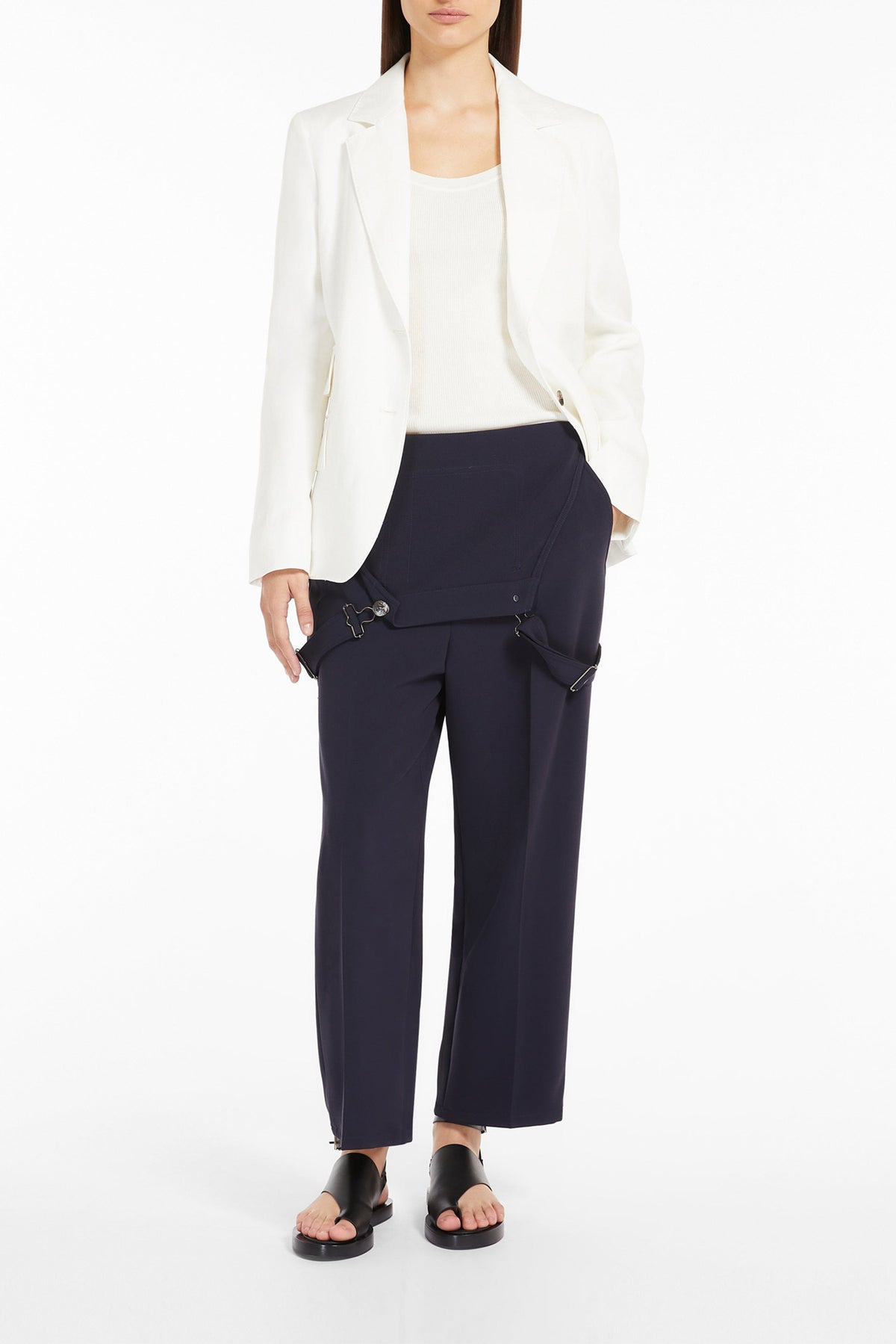 MAXMARA GIACCA  Blazer in Lino Bianco Max Mara Dimitri